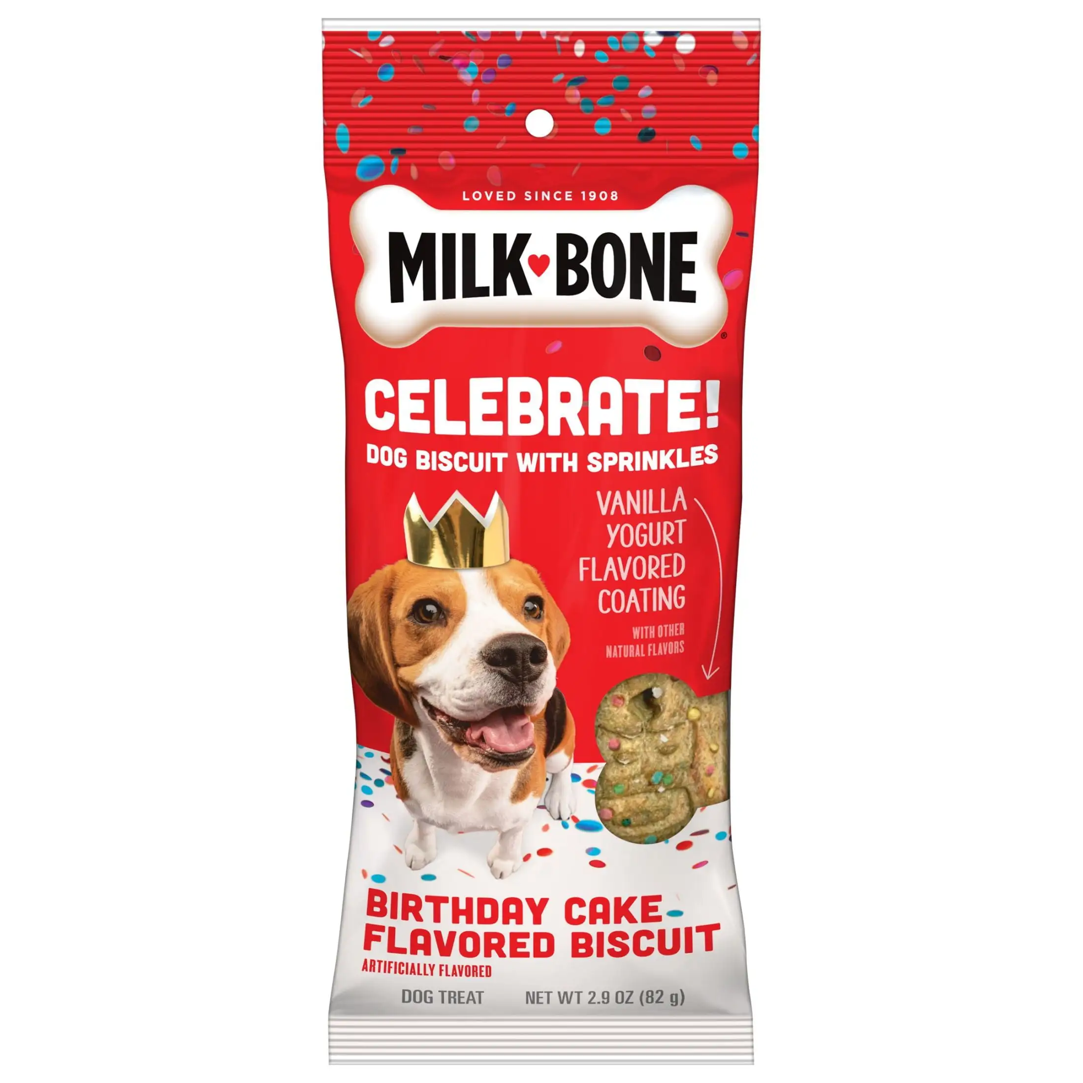 Milk-Bone Extra-Large Dipped CELEBRATE! Dog Biscuit. 2.9 oz Pouch