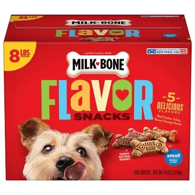 Milk-Bone Flavor Snacks Small Dog Biscuits Crunchy Variety Pack (8 Lbs.)