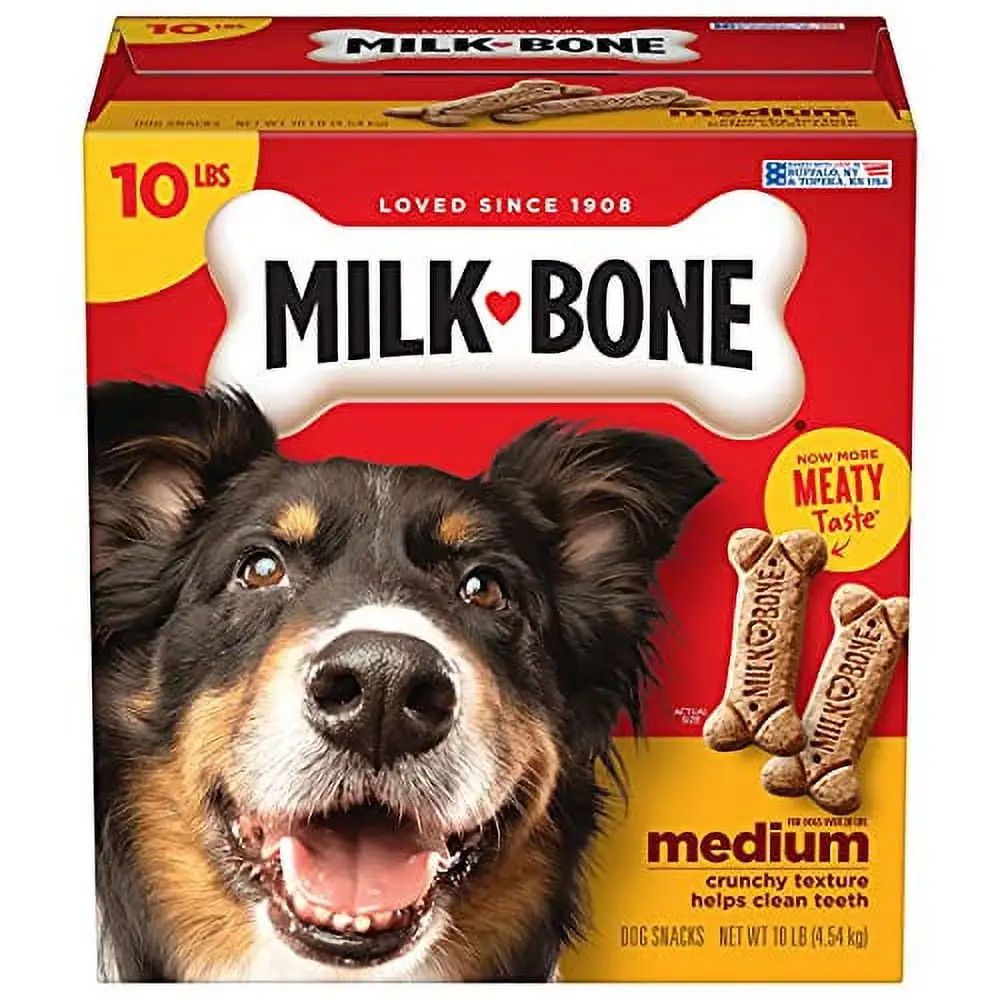 Milk-Bone Original Dog Treats Biscuits for Medium Dogs. 10 Pounds (Packaging May Vary)