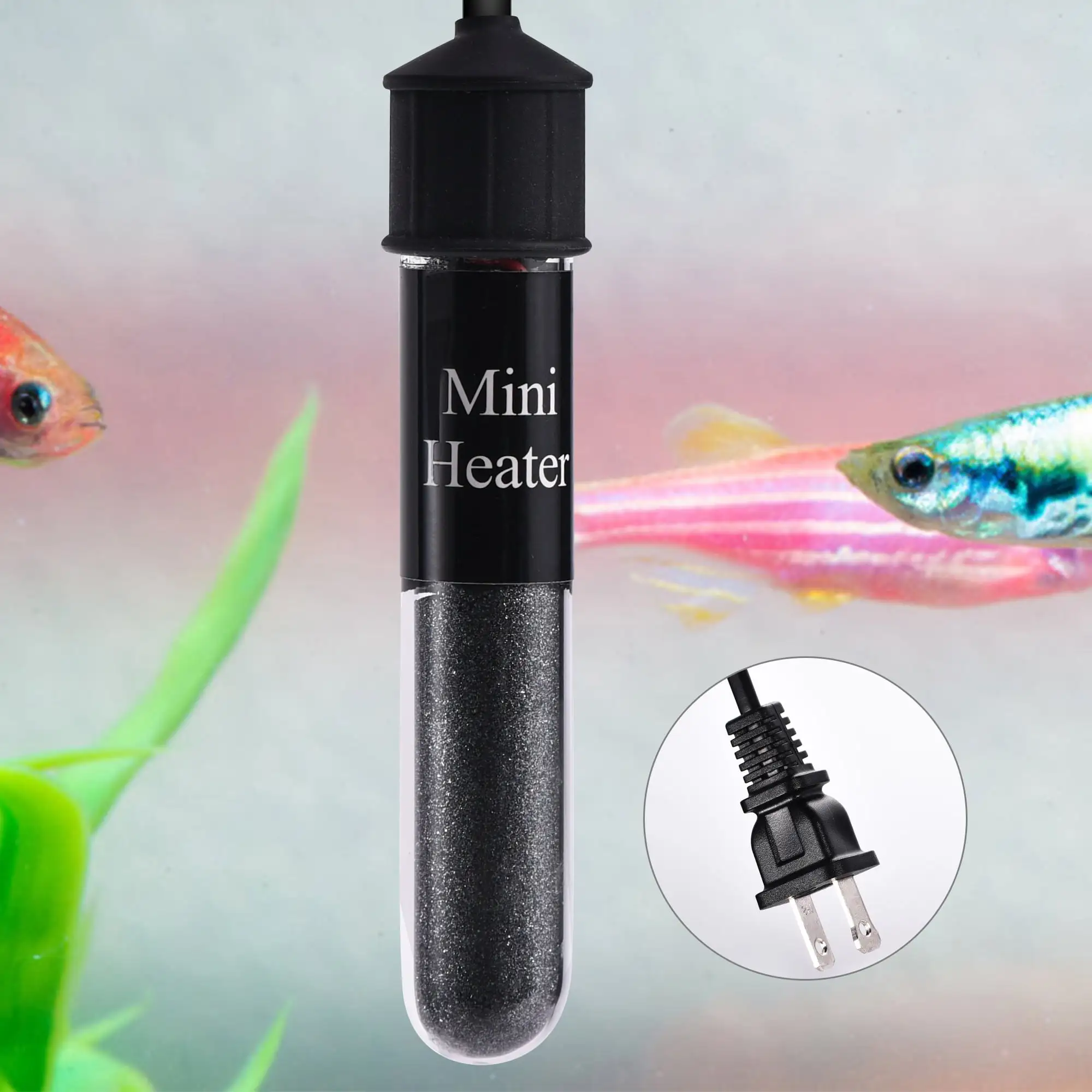 Mini Heater Aquarium Fish Tank. Submersible Heater Turtle Heat Rod with Temperature Display Controller for Betta Frogs Newts Turtles. 25W .(Preset Temperature 78?H)