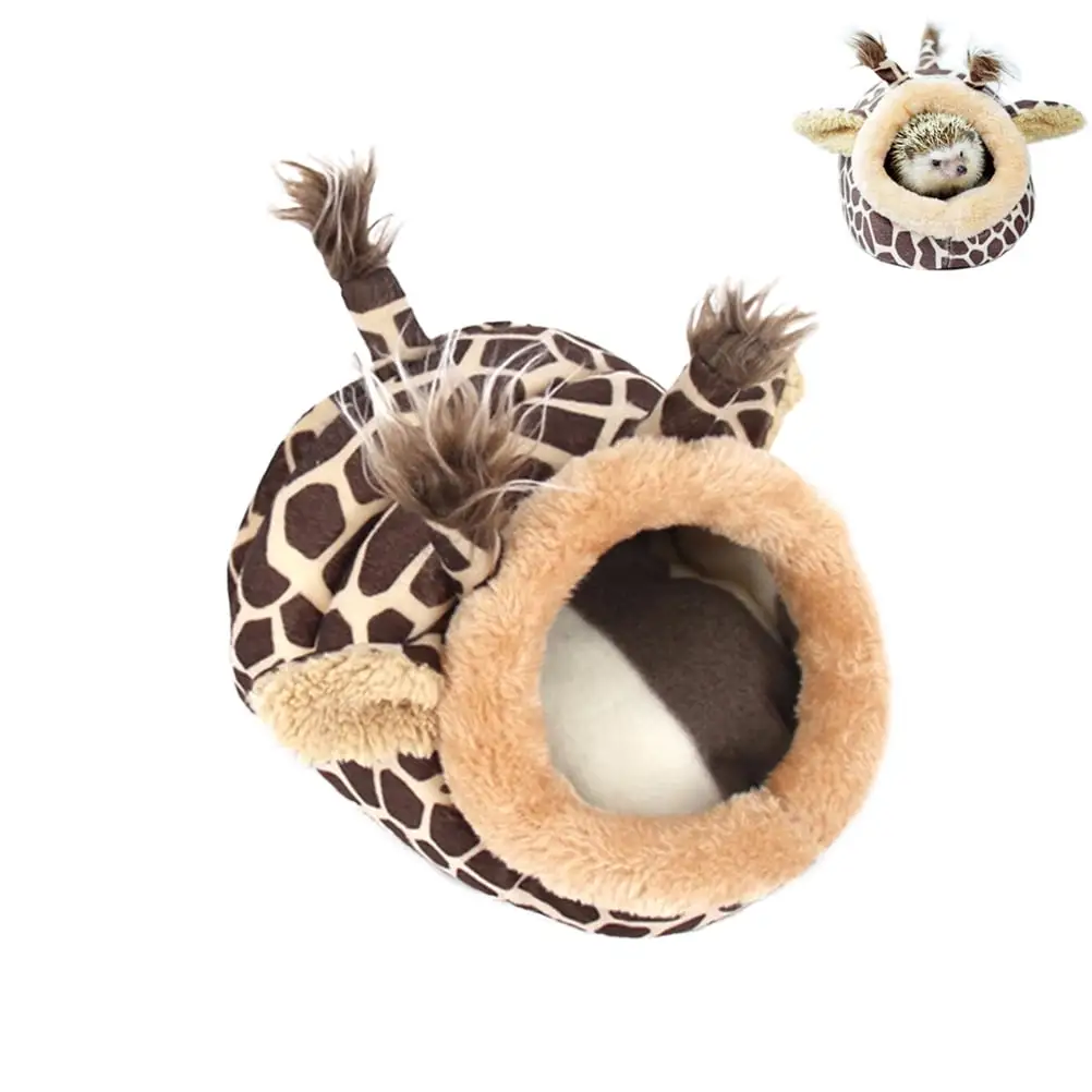 Mini Warm Sleep Pet Cushion Pad Bed Giraffe Design Cage for Hamster/Hedgehog/Squirrel/Mice/Rats/Small Animals