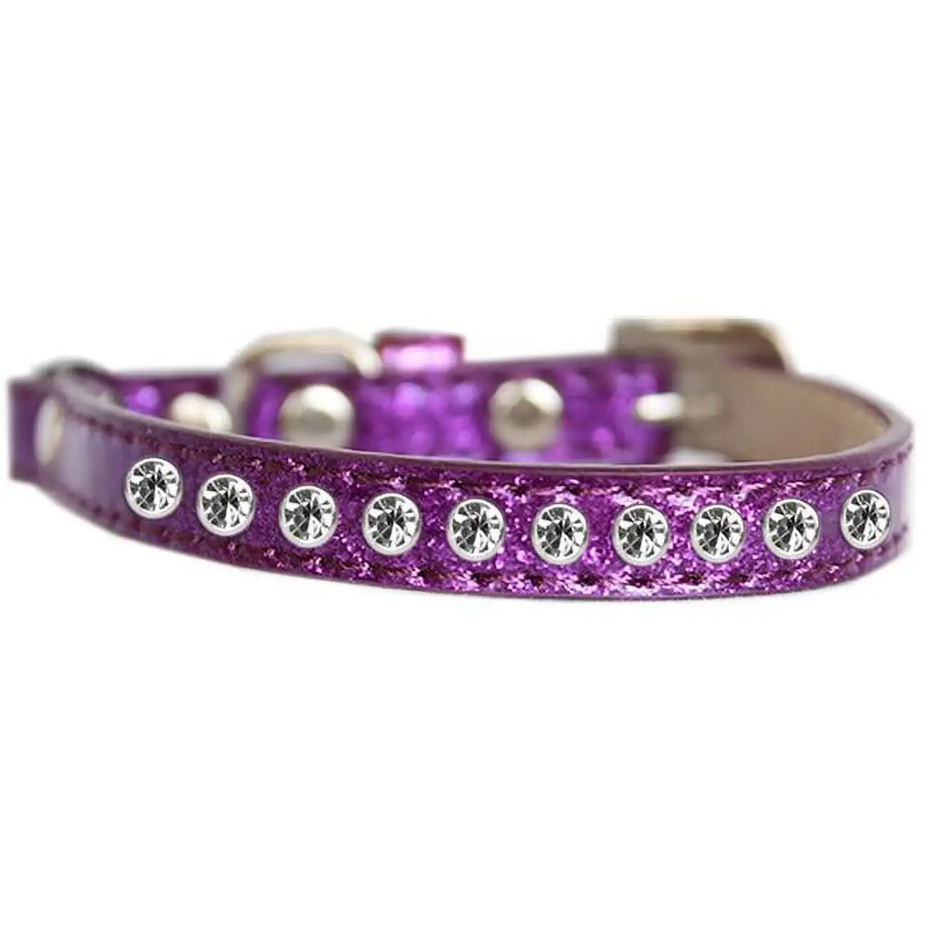 Mirage Pet 625-8 PR14 Clear Jewel Ice Cream Cat Safety Collar. Purple - Size 14