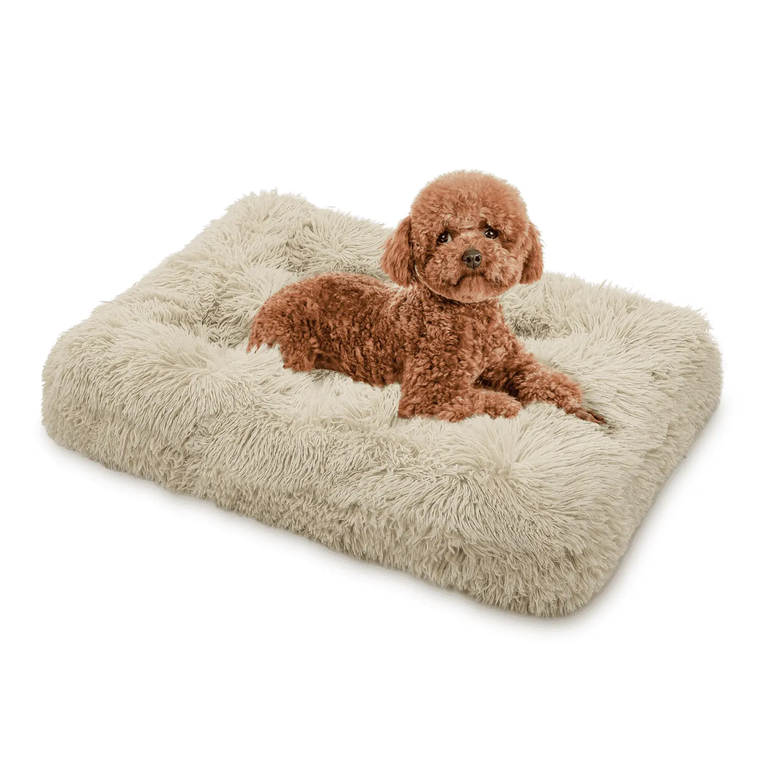 MoNiBloom 28.5 Dog Bed for Small and Medium Dogs Washable Comfortable Pet Beds. Beige