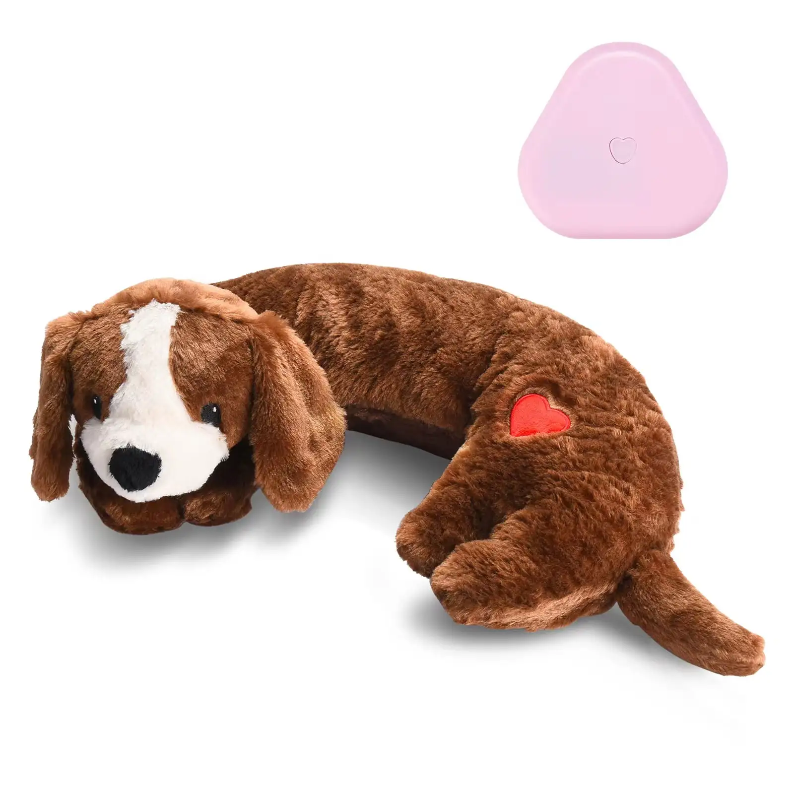 Moropaky Heartbeat Toy Puppy Heartbeat Stuffed Animal Heartbeat Plush Toy for Puppy. Dog Heartbeat Toy for Pet Anxiety Relief Behavioral Sleep Aid Crate Kennel Training Puppy Cuddly Comfort Toy