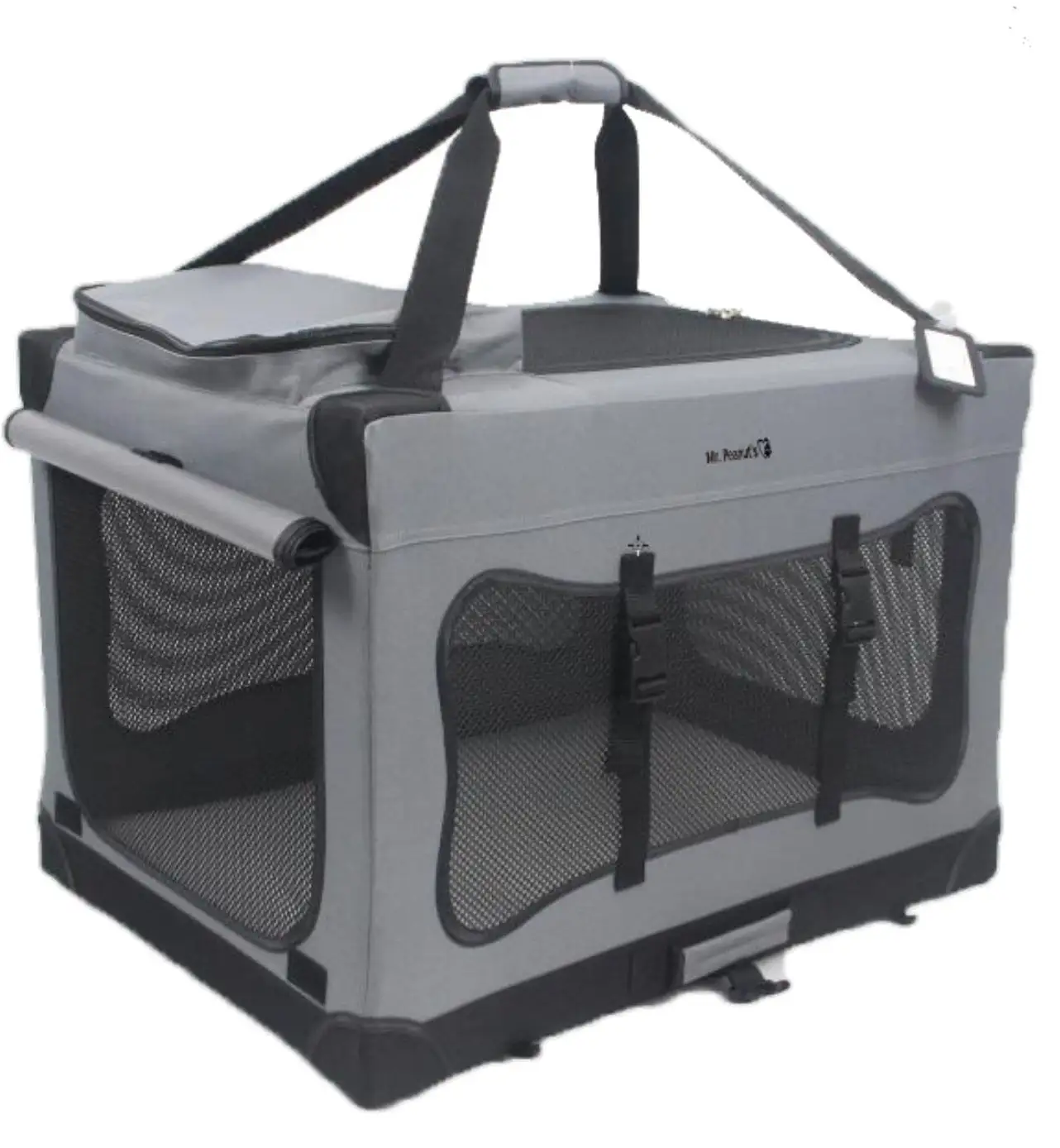 Mr. Peanut's Soft Sided Portable Pet Crate with Lightweight Aluminum Frame