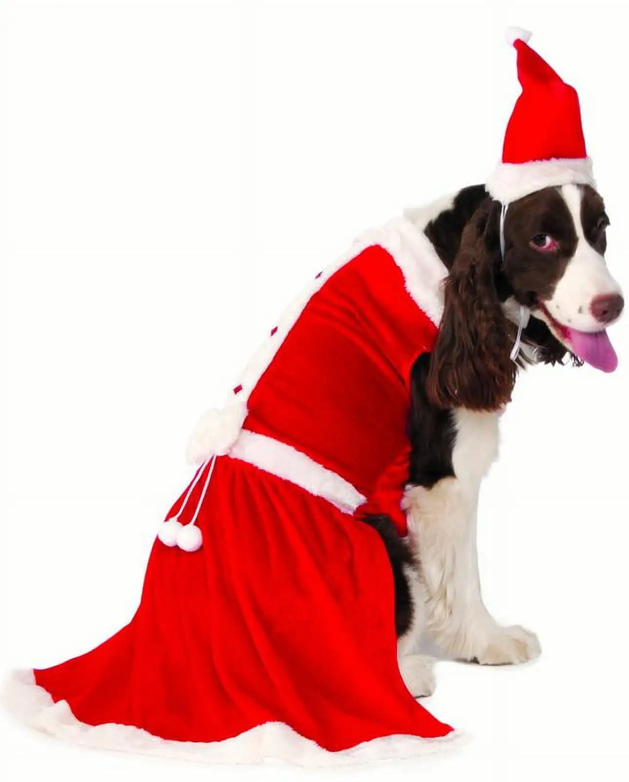 Mrs Santa Claus Big Dog Pet Christmas Holiday Costume-XXl