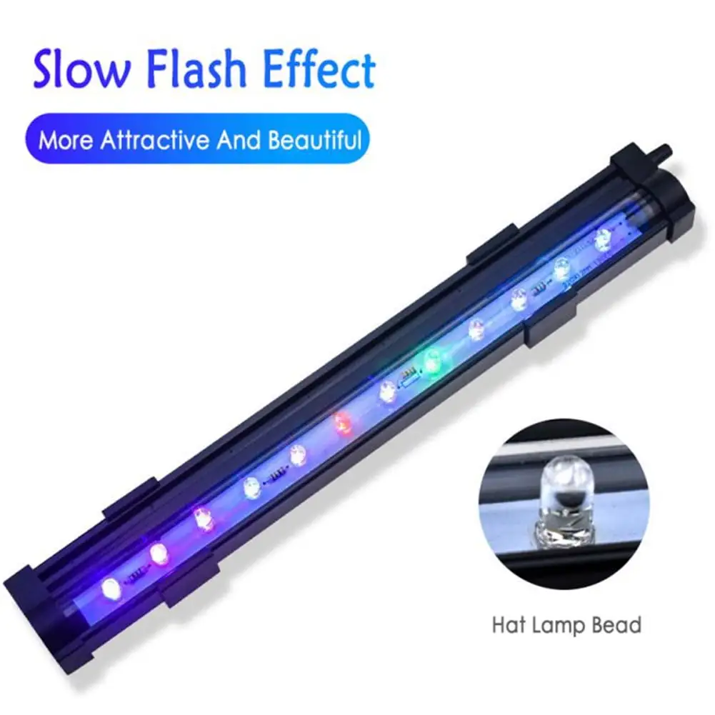 Mulanimo LED 7 Colors Change Aquarium Light Fish Bowl Submersible Light Air Bubble Lamp