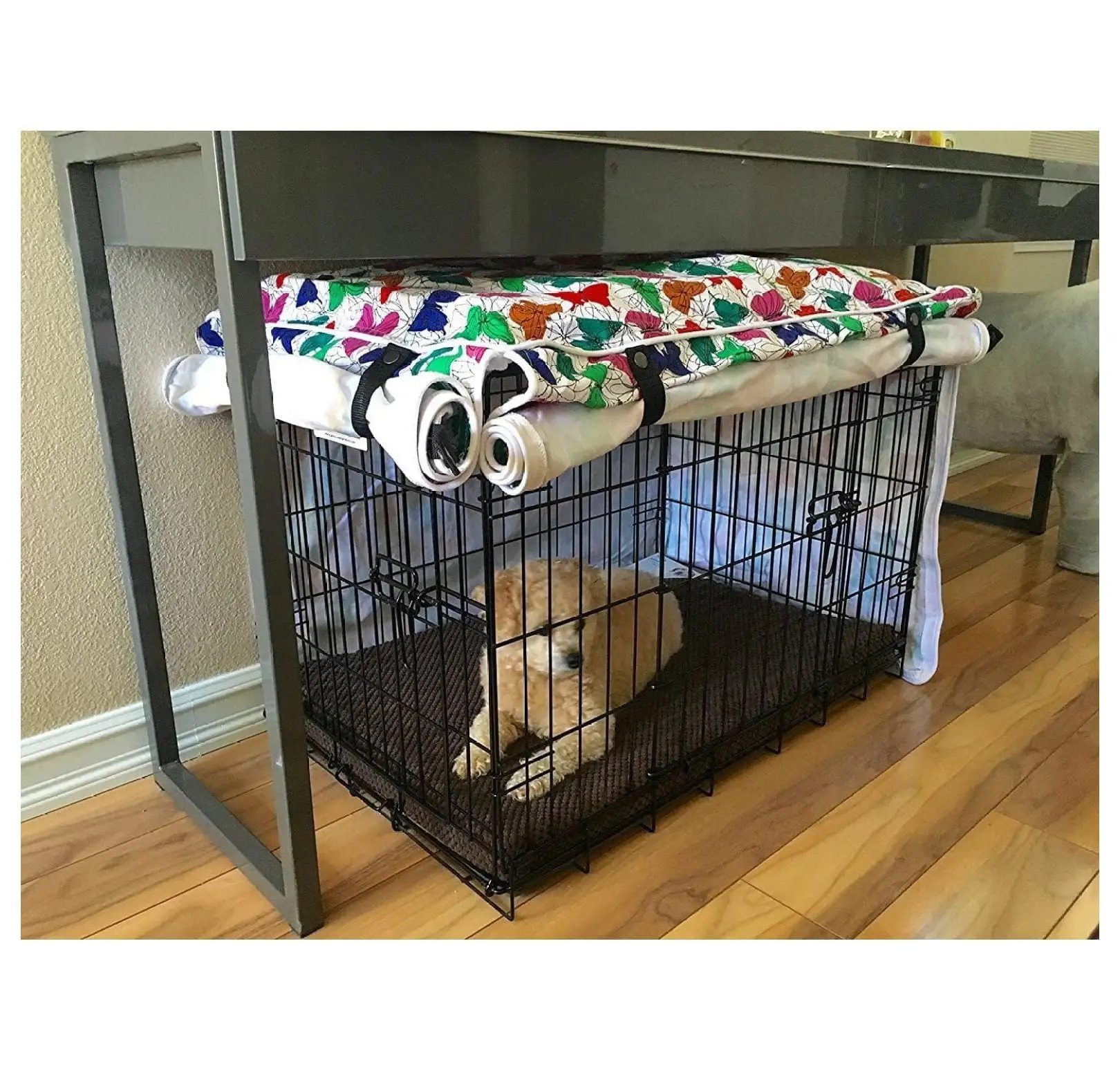 Multicolor Dog Pet Wire Kennel Crate Cage House Cover (Small. Medium. Large. XL) (XL 42x28x31 inch)