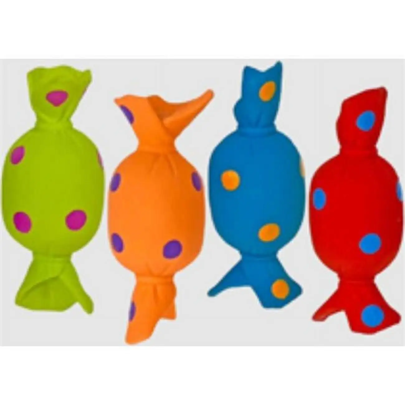 Multipet International 784369614602 Latex Candy Dog Toy with Squeaker. Assorted Color