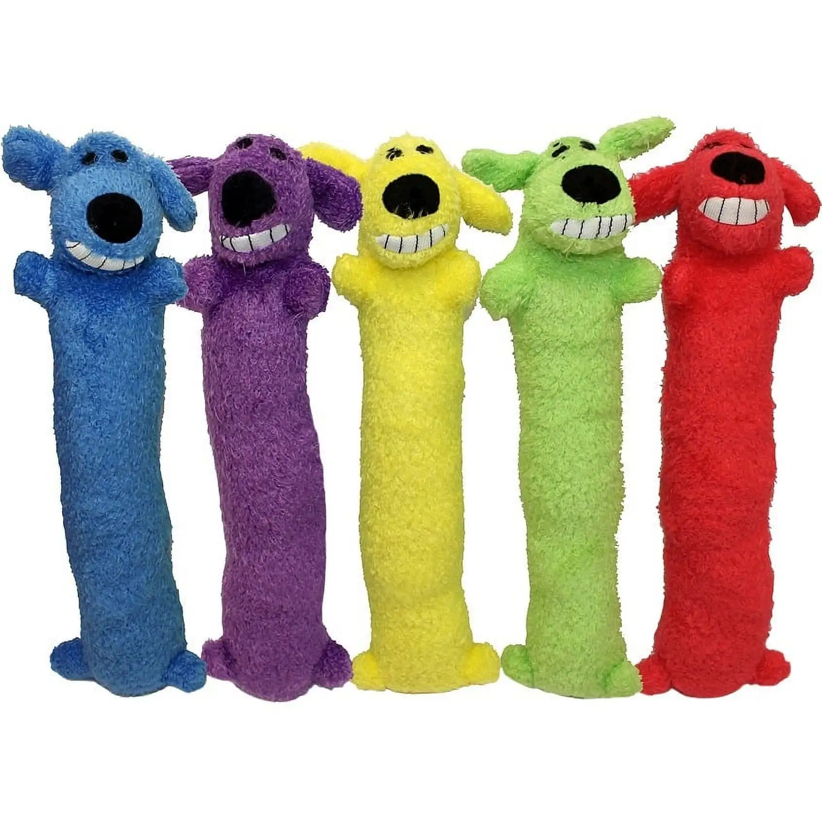 Multipet Loofa Dog 18 Plush Dog Toy. Colors May Vary 1 ea