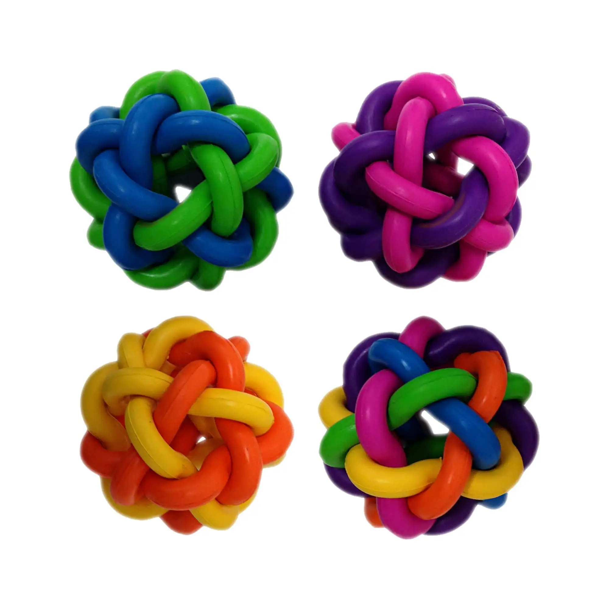 Multipet Nobbly Wobbly Interwoven Floating Ball Rubber Dog Fetch Toy. 4