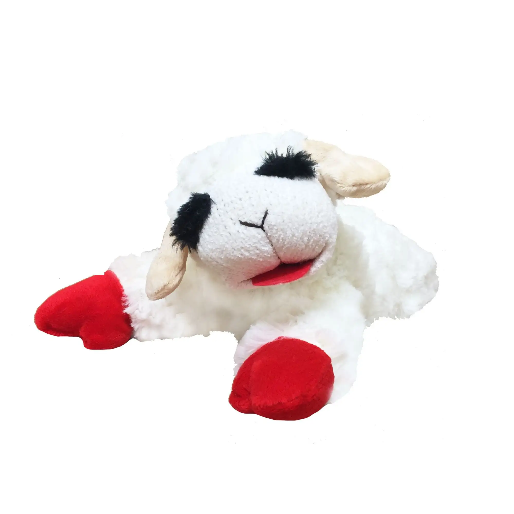 Multipet Plush Lamb Chop Squeaky Dog Toy. Size: 10.5