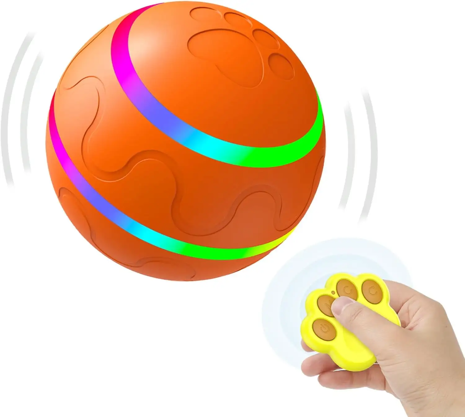 NETRCO Interactive Dog Toys Ball. Active Wicked Dog Ball with Remote Control. Automatic Rolling Bouncing Dog Ball with Light. for Puppy/Small/Medium Dogs. USB Rechargeable. Fun and Engaging Gift