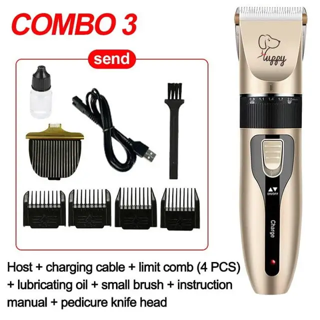 NEW Pet Shaving Machine Dog Clipper Sets Dog Hair Grooming Barber Trimmer Set Cordless Rechargeable Pet Shaving Machine Pet Supplies 2024