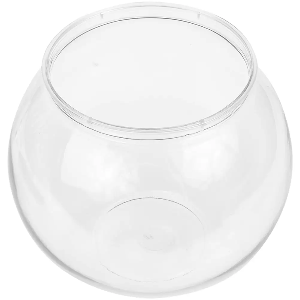 NUOLUX Plastic Fish Bowl Clear Fish Keeper Small Aquarium Tank Bowl Small Goldfish Tank