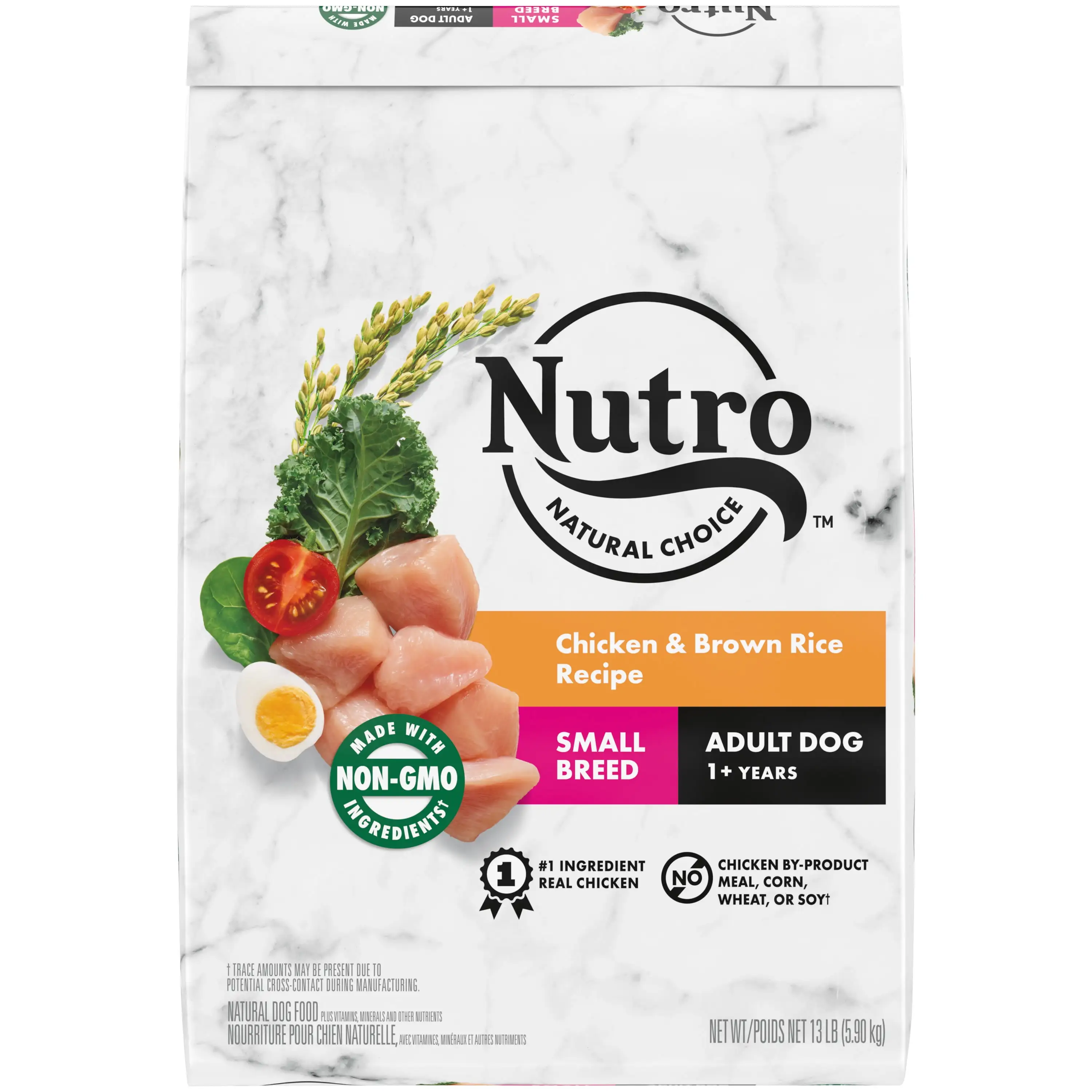 NUTRO NATURAL CHOICE Chicken & Brown Rice Recipe. Small Breed Adult Dry Dog Food. 13 lb. Bag