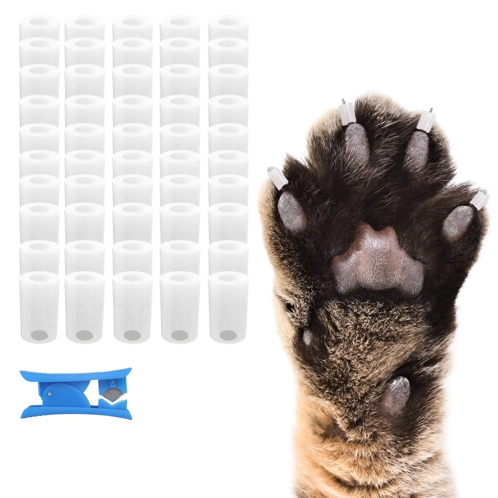 Nail Grips for Dogs - Instant Traction on Wood/Hardwood Floors - Dog Anti Slip Relief - Dog Grippers for Senior Dogs - Stop Sliding Instantly - ToeGrips for Dogs - 1 pack XS(50 grips)