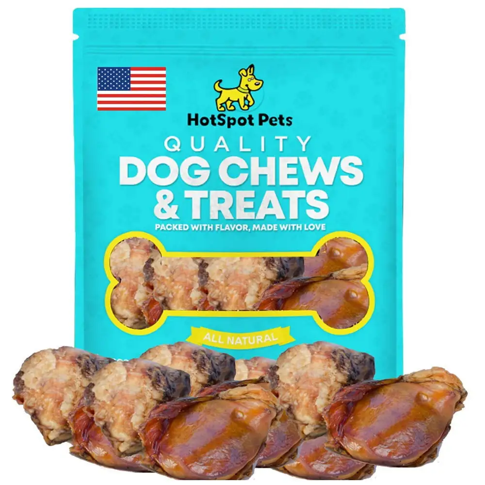 Natural Knee Cap Dog Bones (10 Pack) Dog Treats for Aggressive Chewers. Low Fat and High Protein Dental Chews for All Breeds. Long Lasting and Rawhide Alternatives