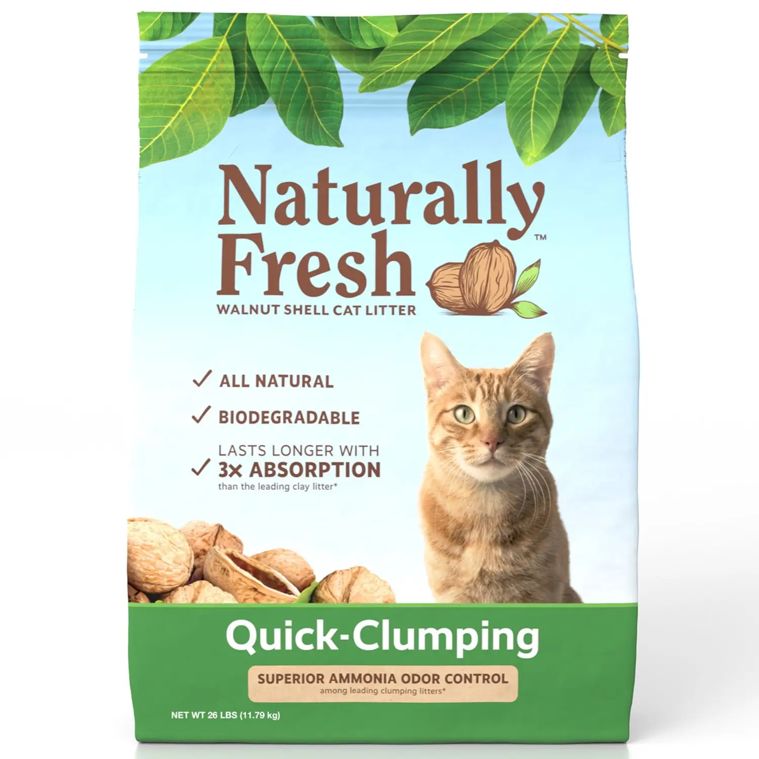 Naturally Fresh Walnut-Based Quick-Clumping Cat Litter 26 lb. bag