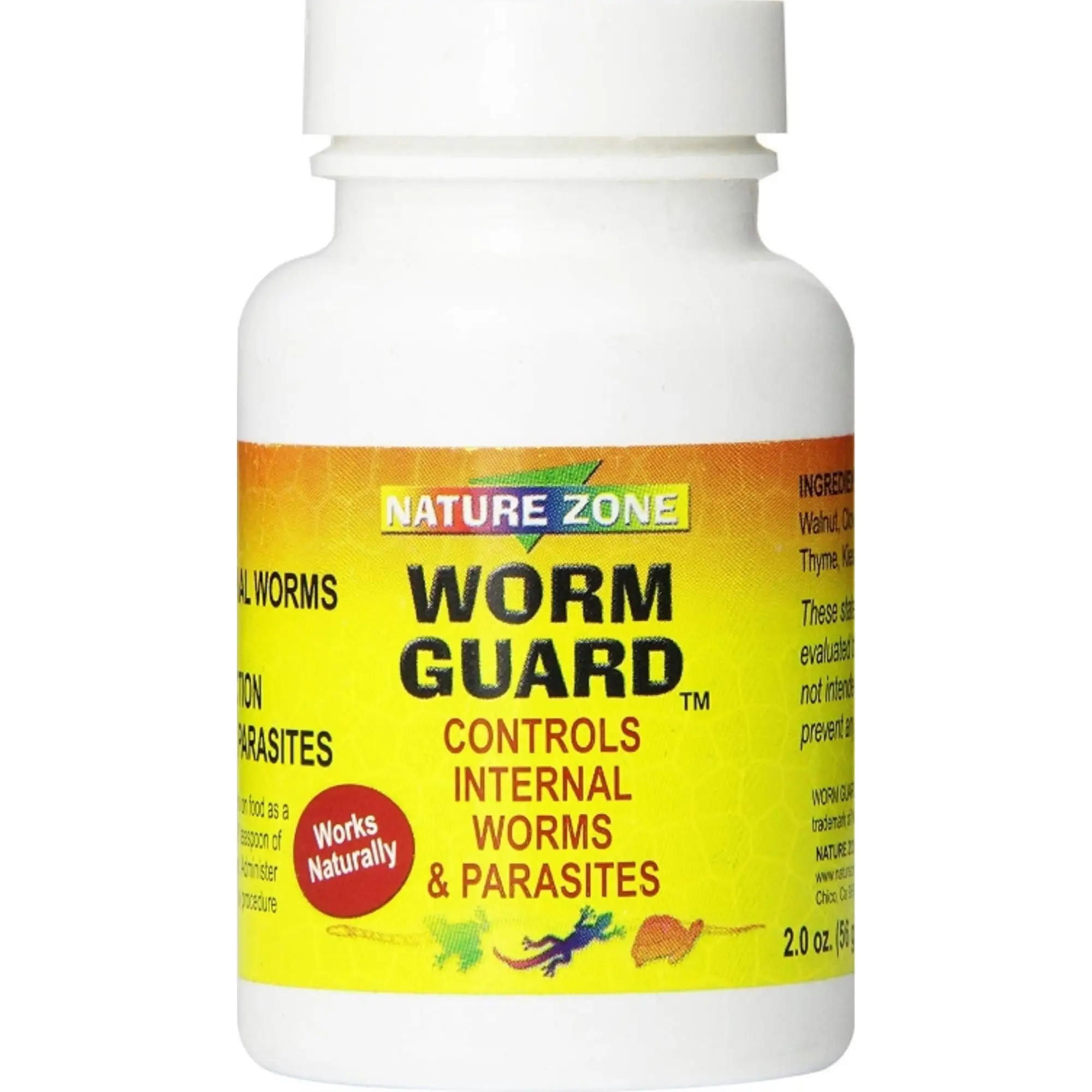 Nature Zone Worm Guard Controls Internal Worms and Parasites for Amphibians. Reptiles. and Turtles