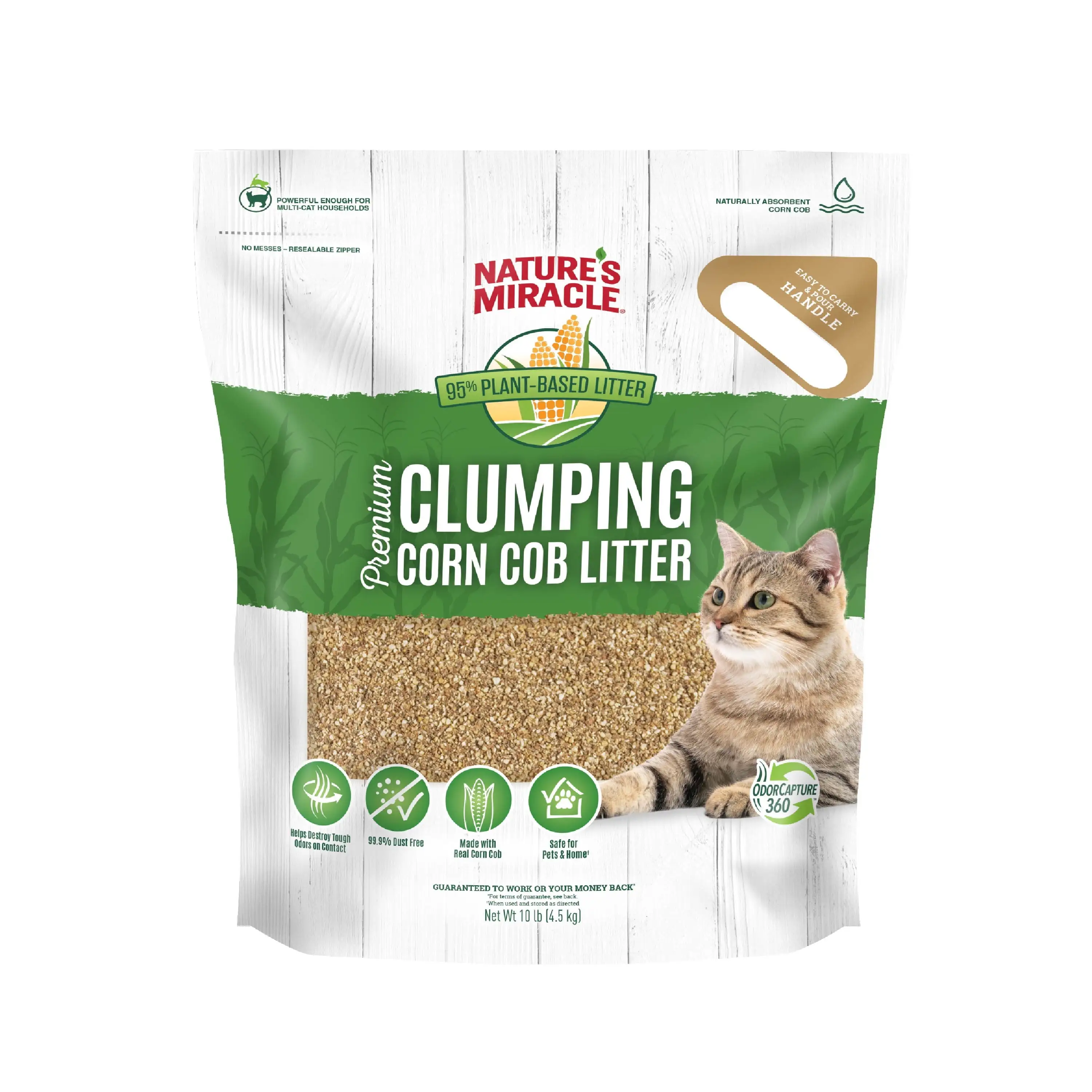 Nature's Miracle Premium Corn Cob Clumping Litter. 10 lb