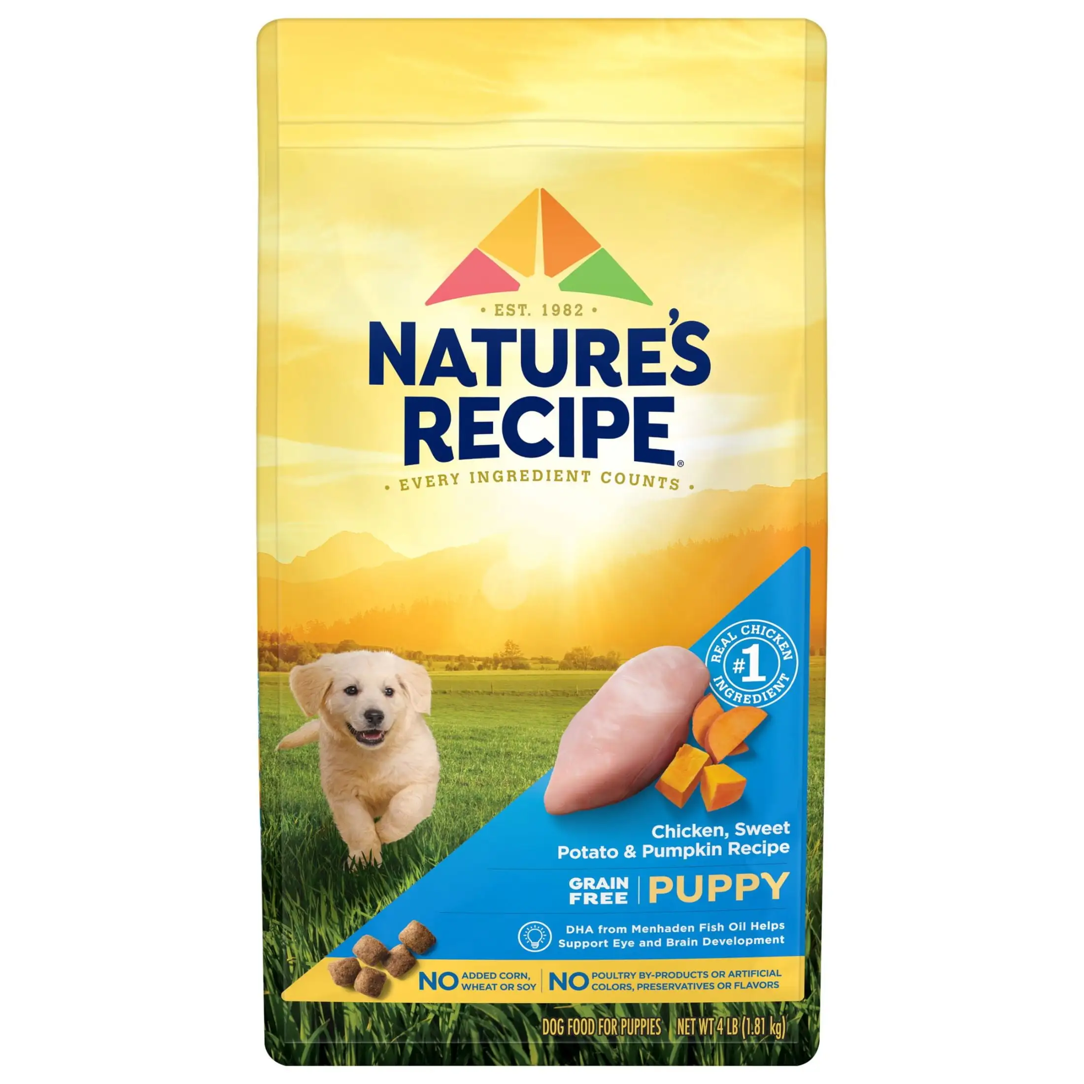 Nature??s Recipe Dry Puppy Food. Grain Free Puppy Chicken. Sweet Potato & Pumpkin Recipe. 4 lb. Bag