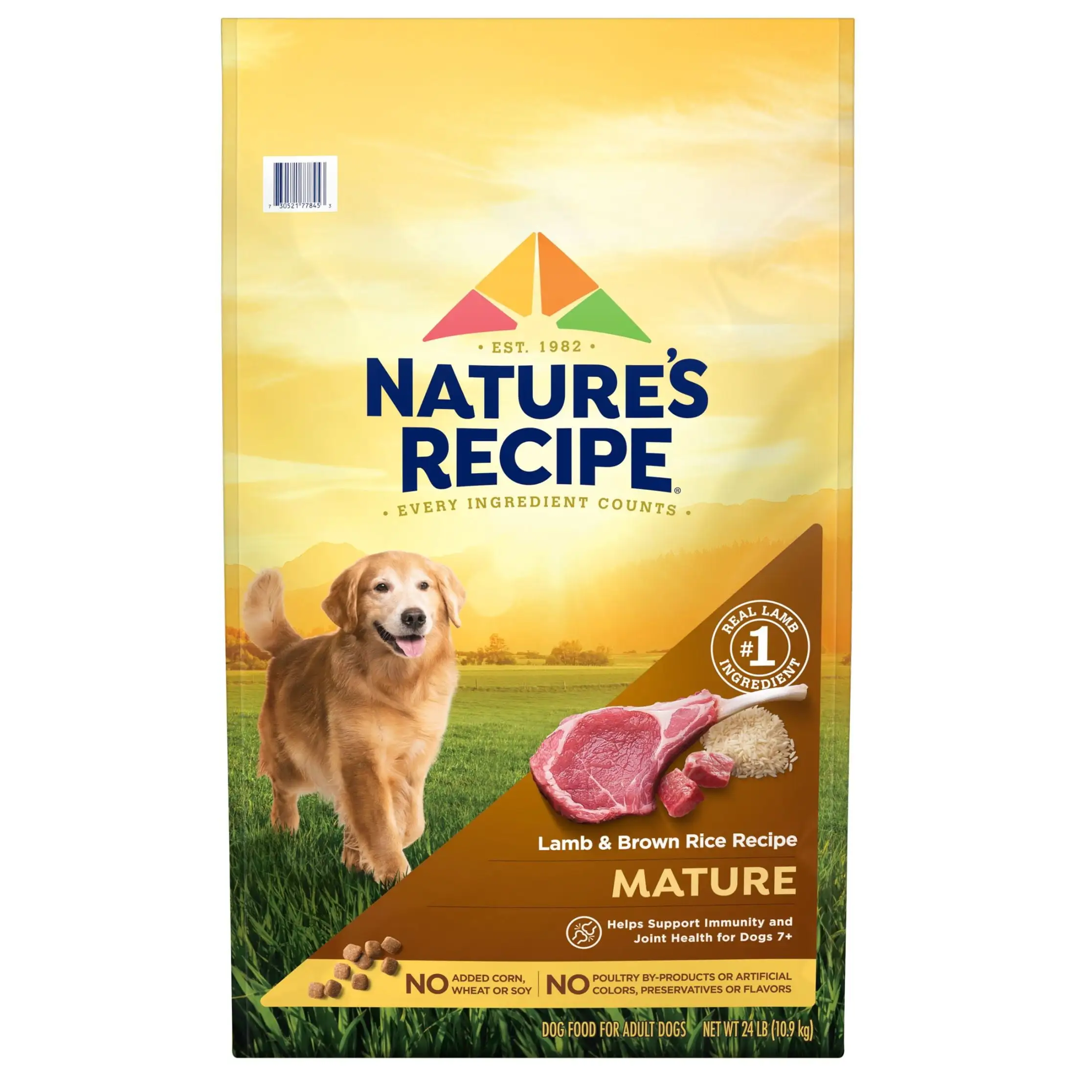 Nature's Recipe Mature Lamb and Rice Recipe. Dry Dog Food.24lb Bag