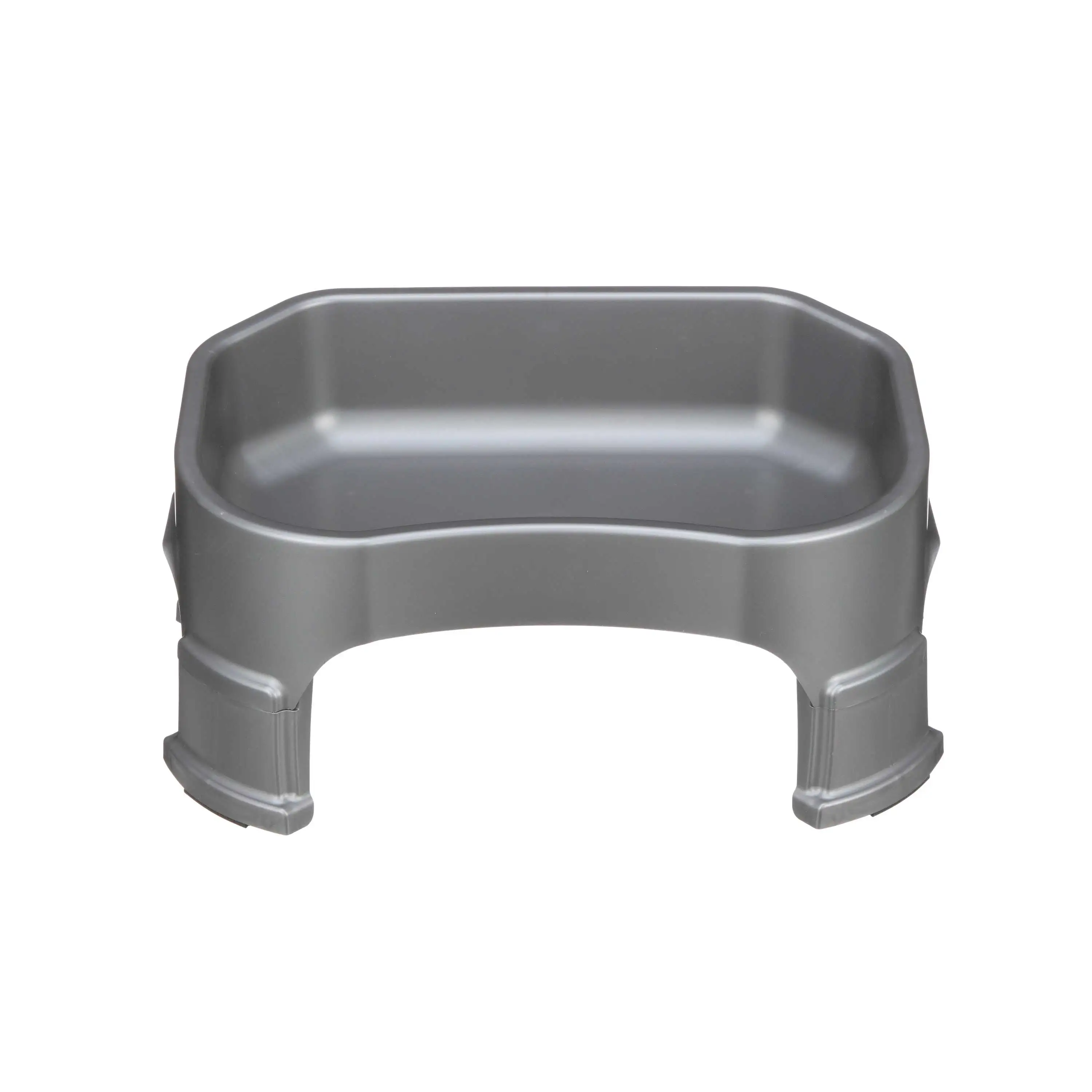 Neater Pets Big Bowl with Leg Extensions for Dogs - Raised for Feeding Comfort - Extra Large Plastic Trough Style Food or Water Bowl for Use Indoors or Outdoors. Gunmetal. 1.25 Gallon (160 Oz.)