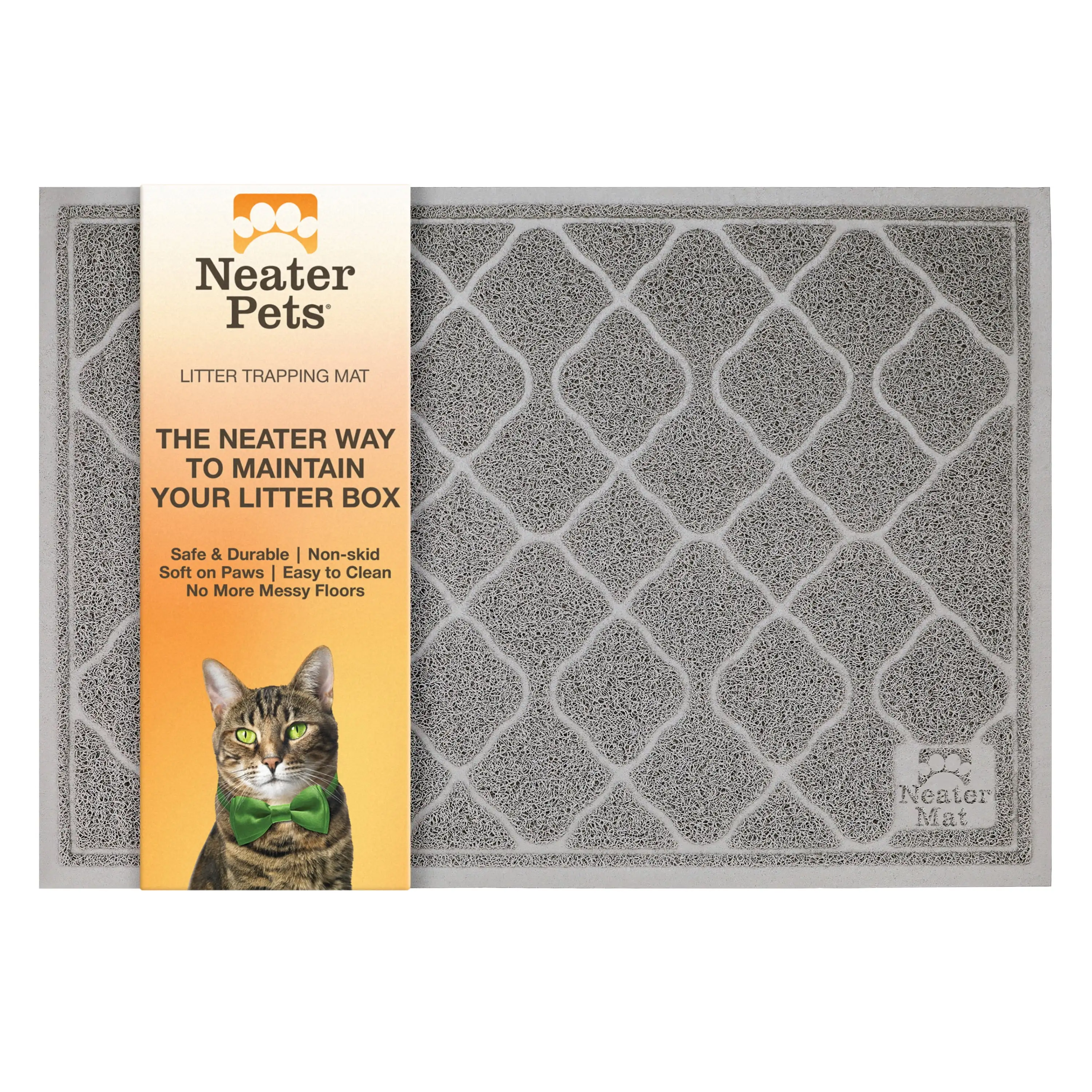 Neater Pets Neater Mat Litter Trapping Mat. Gray. 20 x 30