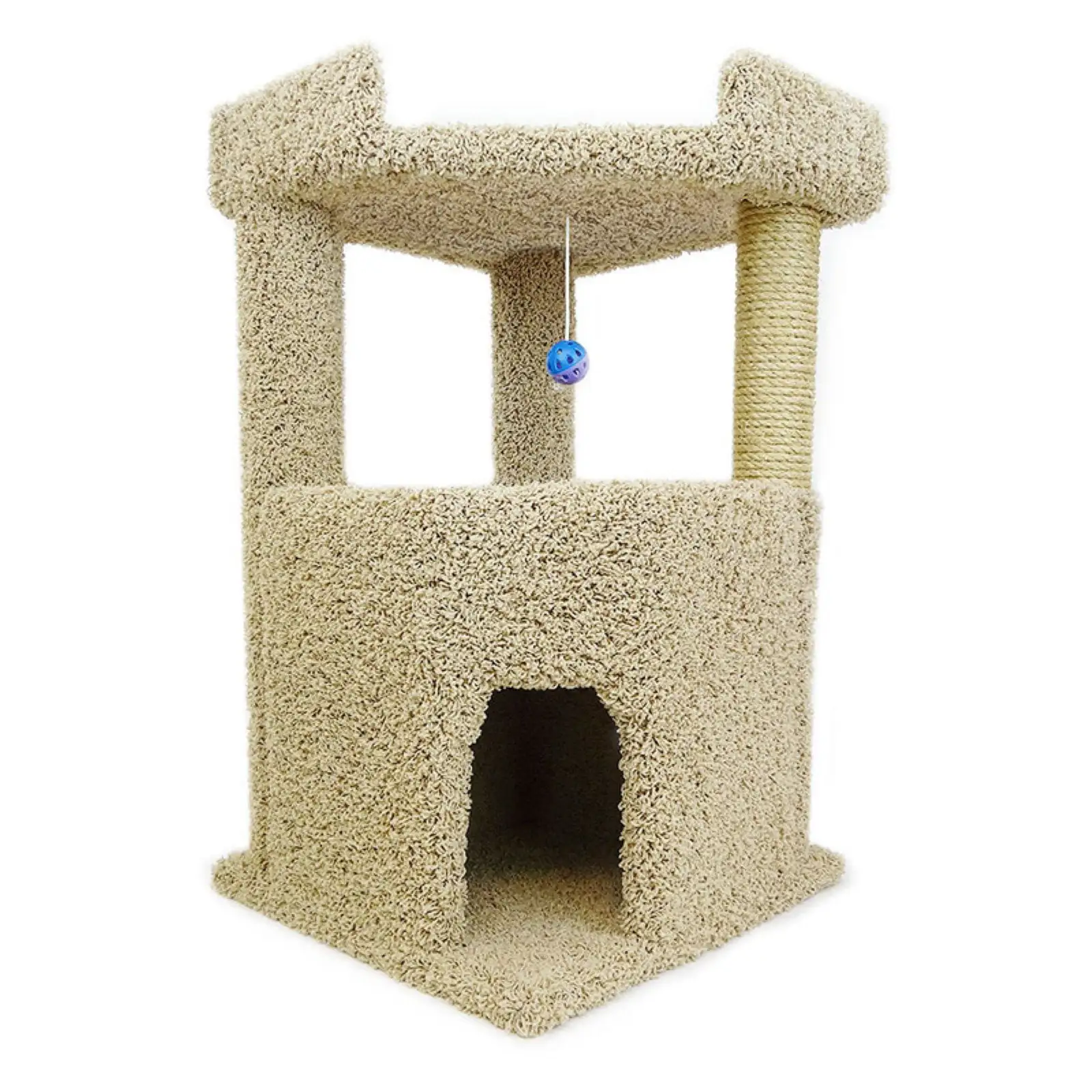 New Cat Condos Corner Roost 33 in. Cat Condo