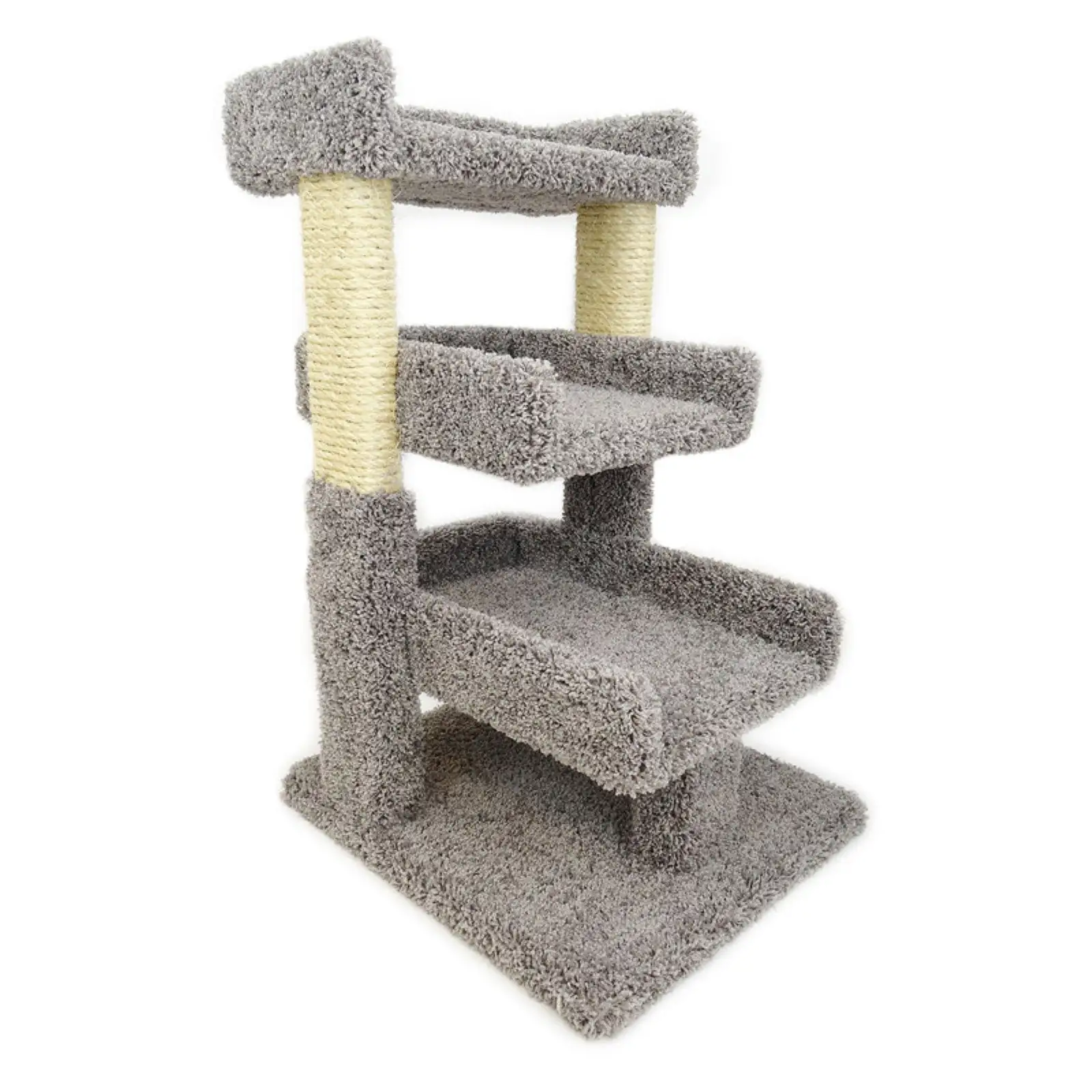 New Cat Condos Triple-Level Cat Perch. 33 in. Gray