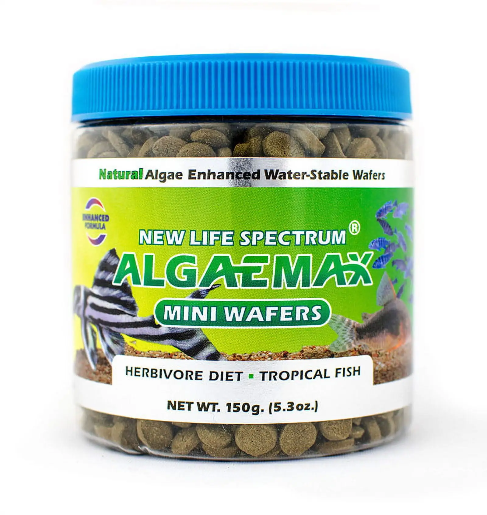 New Life Spectrum AlgaeMax Algae Wafers Fish Food. Mini (7.25-7.75mm). 5.3 oz