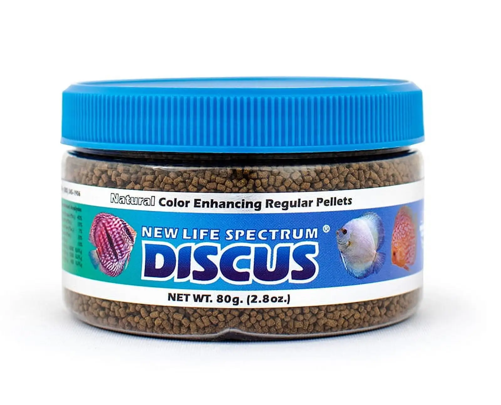 New Life Spectrum Discus Color-Enhancing Fish Food Pellets. Regular (1-1.5mm). 2.8 oz