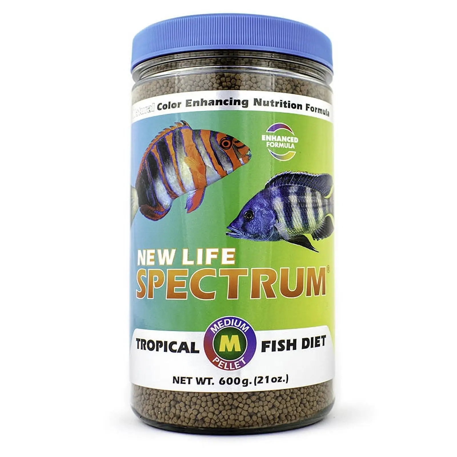 New Life Spectrum Tropical Fish Diet Fish Food Pellets. Medium (2-2.5mm). 1.34 lbs