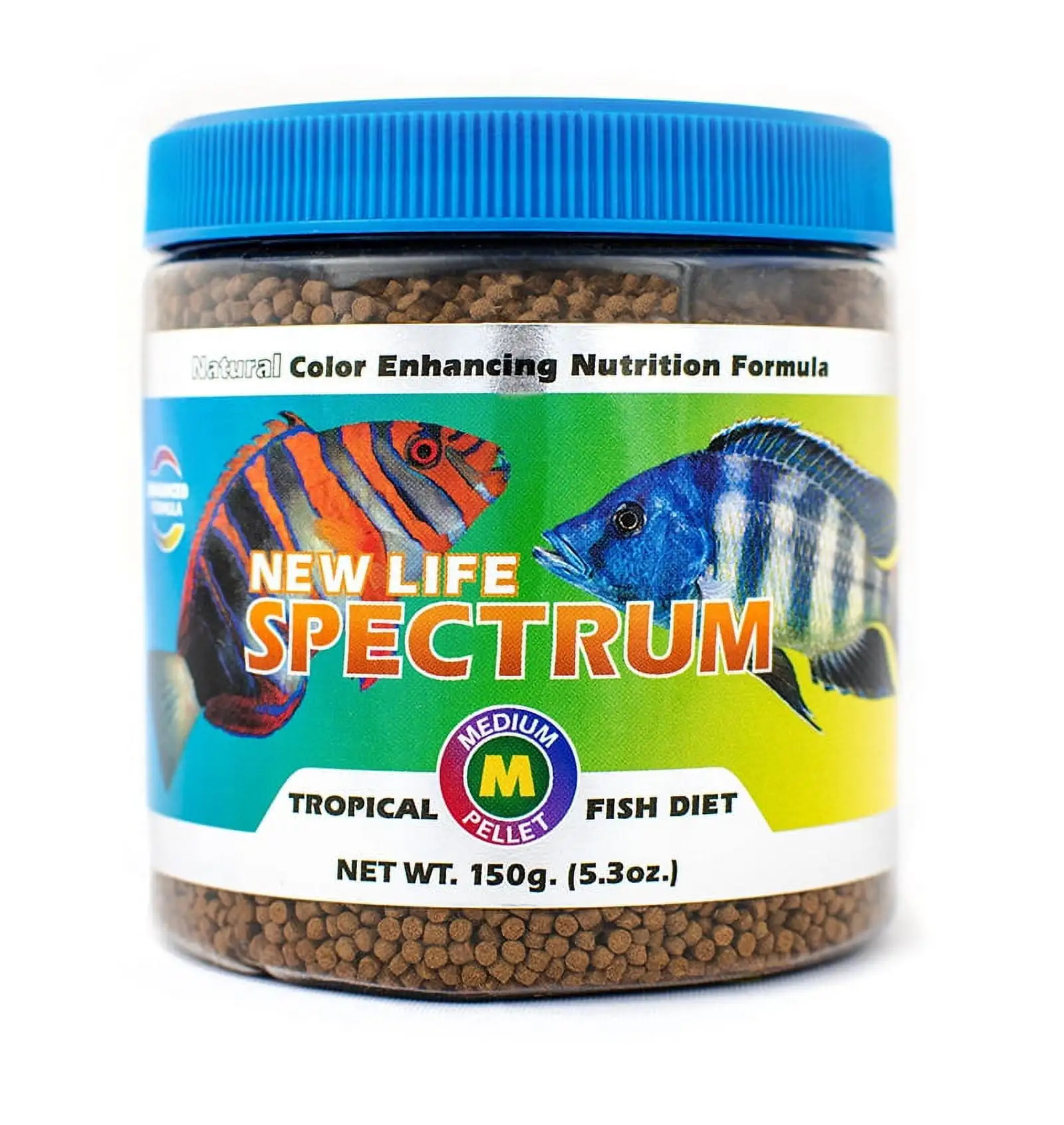 New Life Spectrum Tropical Fish Diet Fish Food Pellets. Medium (2-2.5mm). 5.3 oz