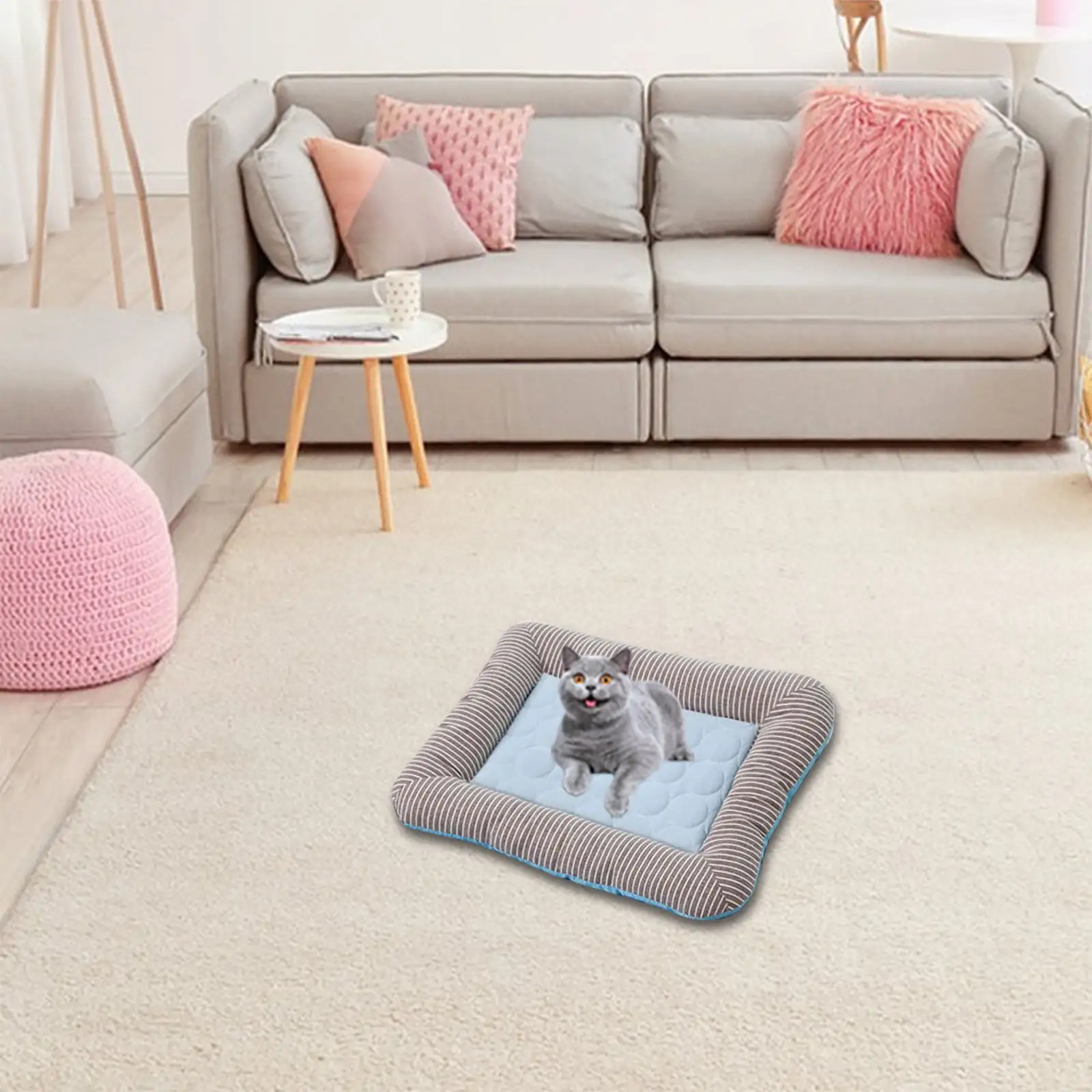 WQJNWEQ Cat Dog Bed Mat Soft Crate Mat with Anti-Slip Pet Mattress for Dog Sleeping