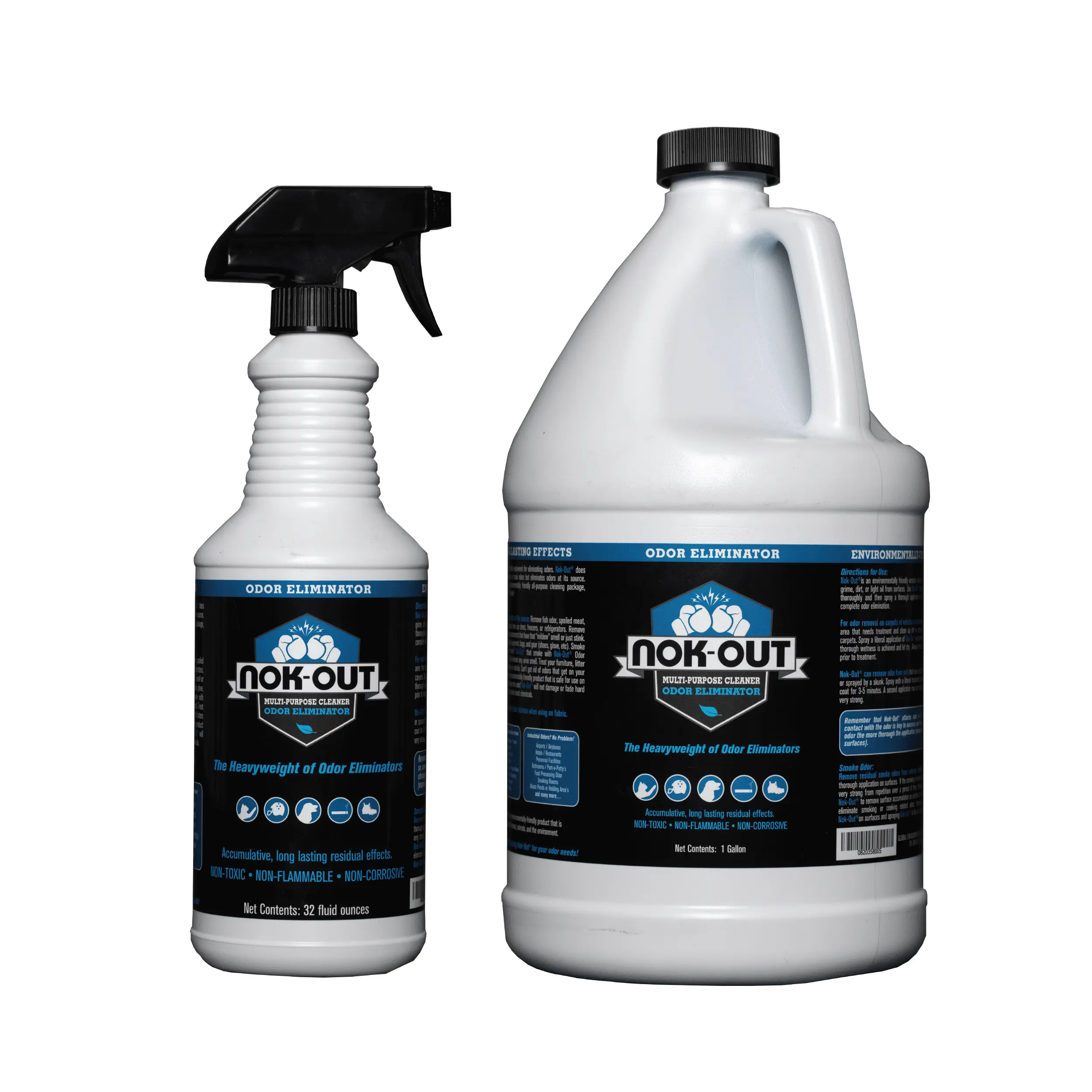 Nok Out Odor Remover and Disinfectant. Pet Deodorizer and Cleaning Spray. 32 Fluid Ounce Spray and 1 Gallon Set