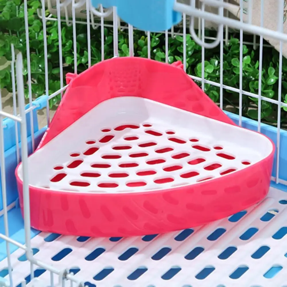 Norbi Triangle Potty Trainer Corner Bunny Toilet Guinea Pig Litter Bedding Plastic Box Pet Pan for Rabbit Chinchilla Hamster Ferret Small Animal