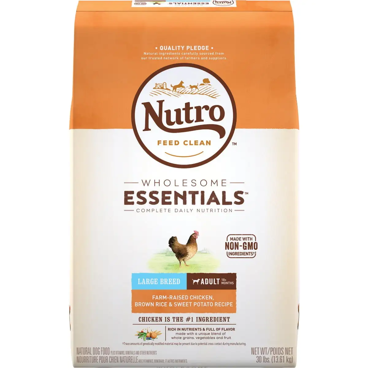 Nutro Natural Choice Chicken & Brown Rice Flavor Dry Dog Food for Large Bred Adult Dog. 30 lb. Bag