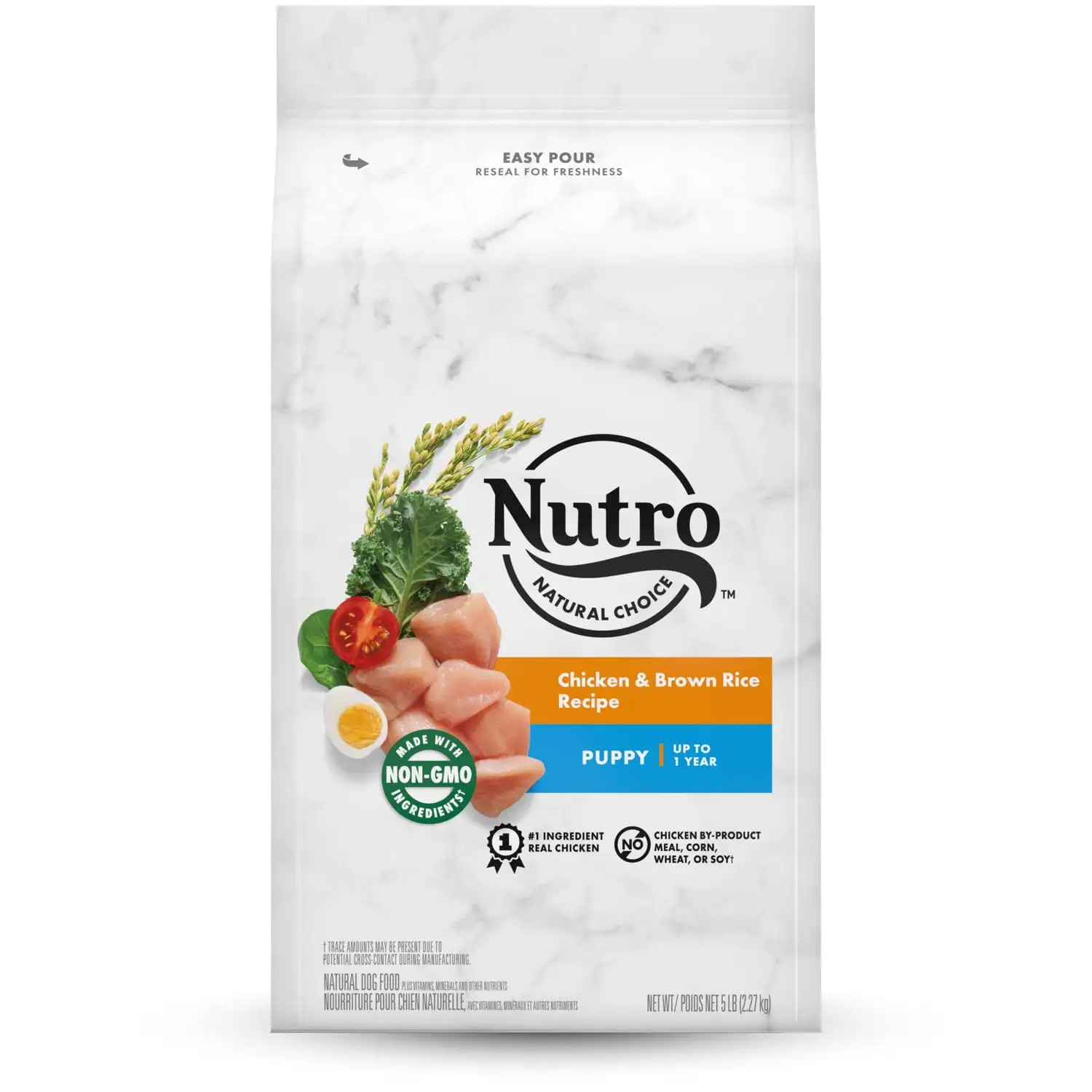 Nutro Natural Choice Chicken. Brown Rice and Oatmeal Recipe Dry Dog Food for Puppies. 5 lb Bag