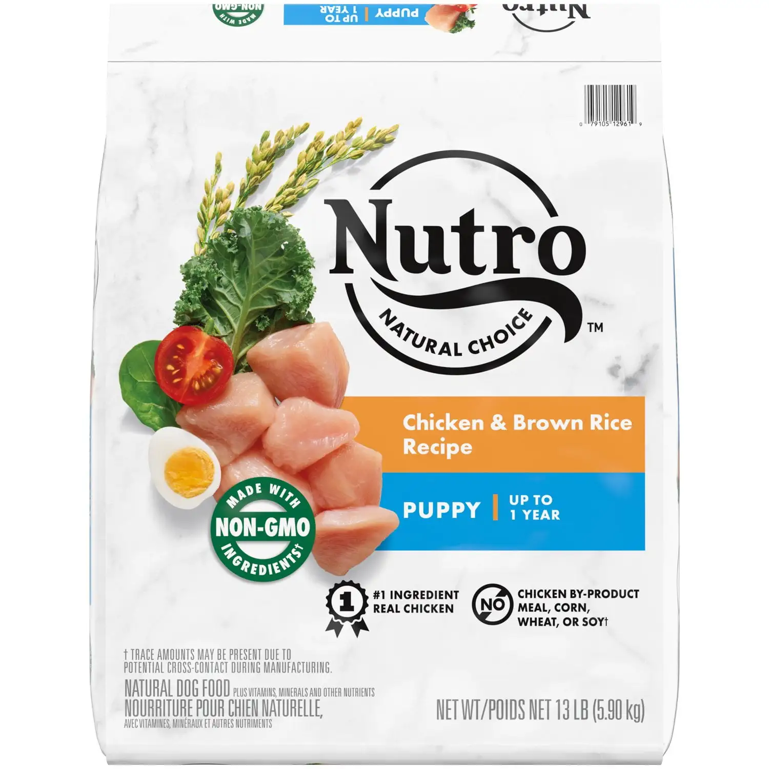 Nutro Natural Choice Chicken and Brown Rice Recipe Dry Dog Food for Puppies. 13 lb Bag