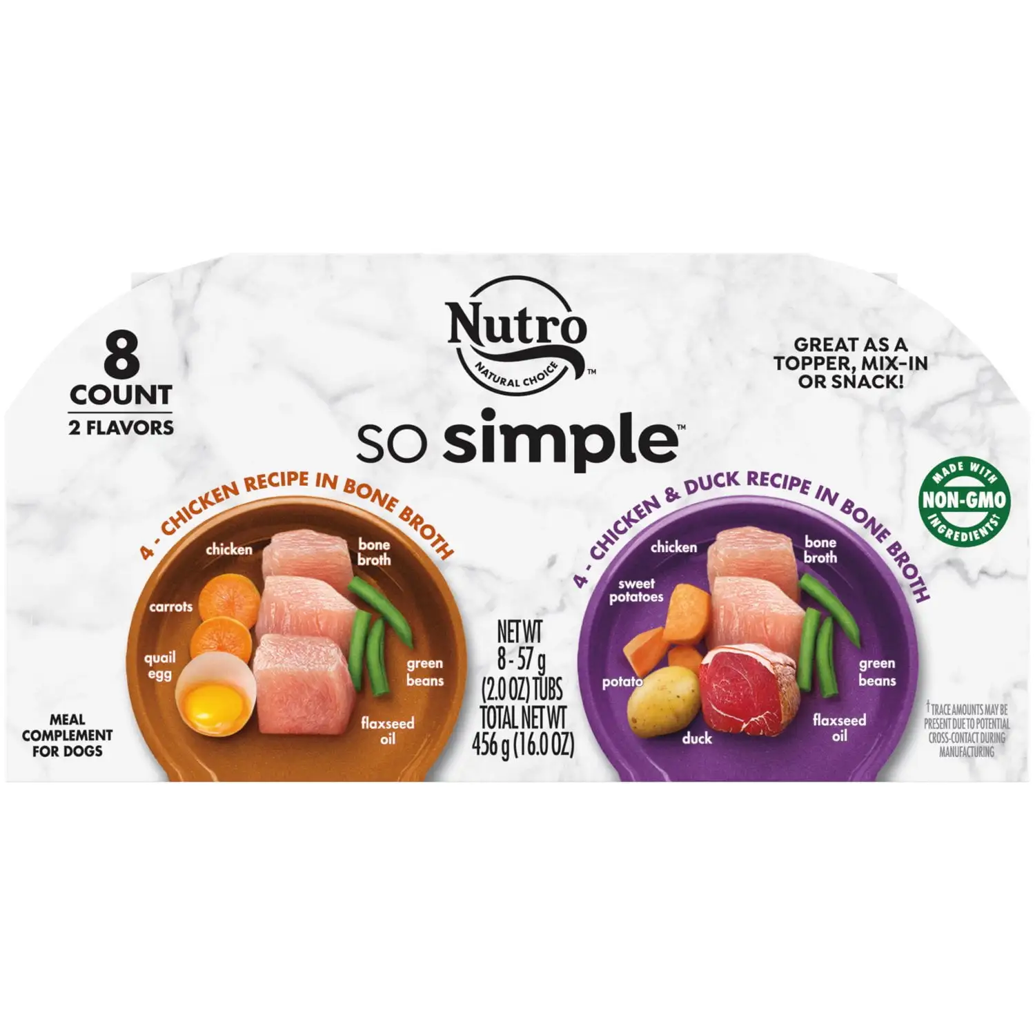 Nutro So Simple Wet Dog Food Variety Pack. 2 oz Tubs (8 Pack)