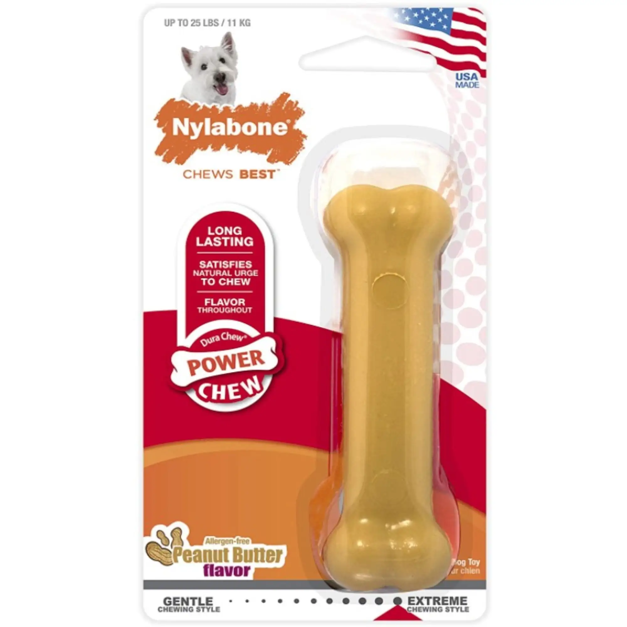 Nylabone Dura Chew Bone Peanut Butter Flavor