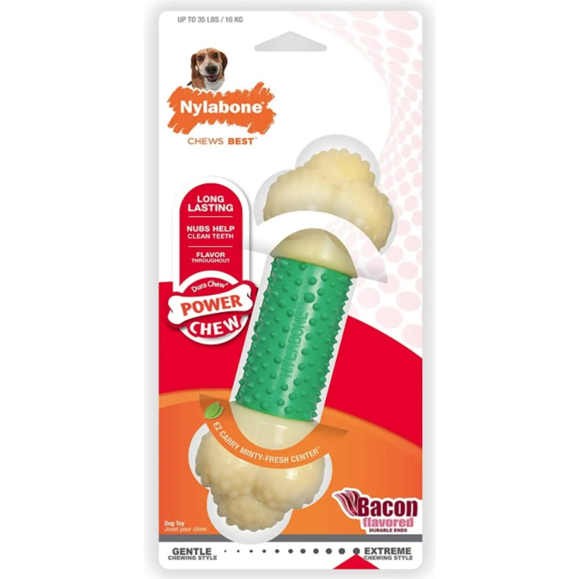 Nylabone Dura Chew Double Action Chew Bacon Flavor