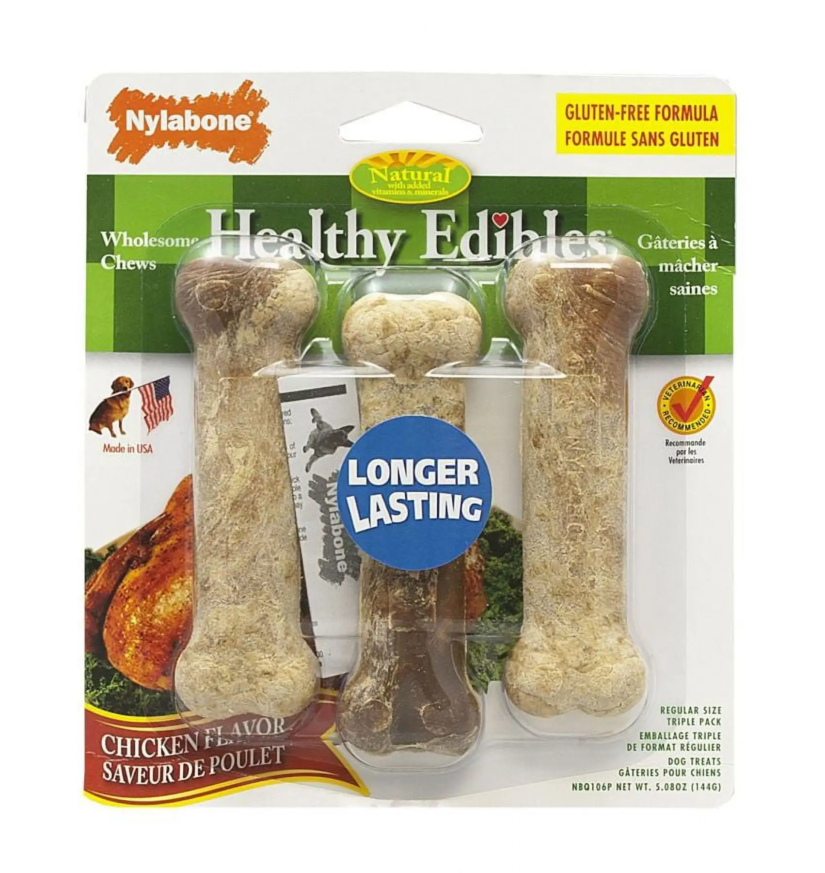 Nylabone Healthy Edibles Chews Chicken Regular