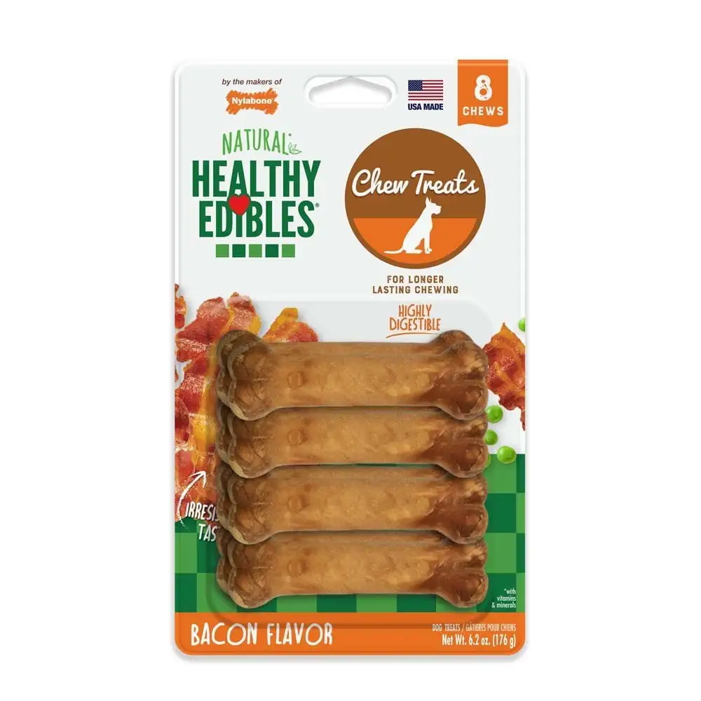 Nylabone Healthy Edibles Longer Lasting Bacon Petite 8ct