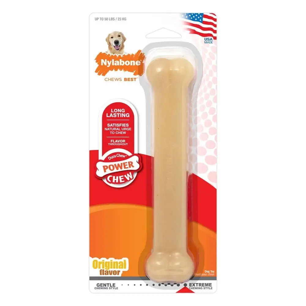 Nylabone Dura Chew Dog Bone - Original Flavor. Wolf (1 Pack)