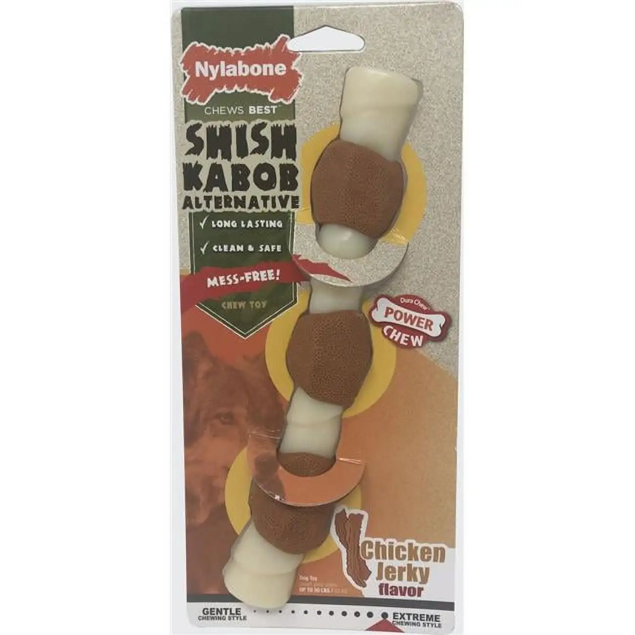 Nylabone Power Chew Shish Kabob Alternative Nylon Chew Toy Shish Kabob Chicken Large/Giant (1 Count)