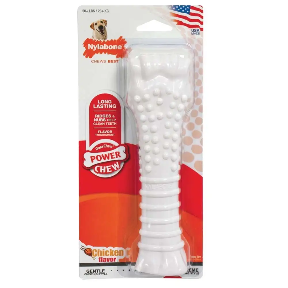 Nylabone DuraChew Chicken Bone Durable Fun Dog Chew Toy Souper