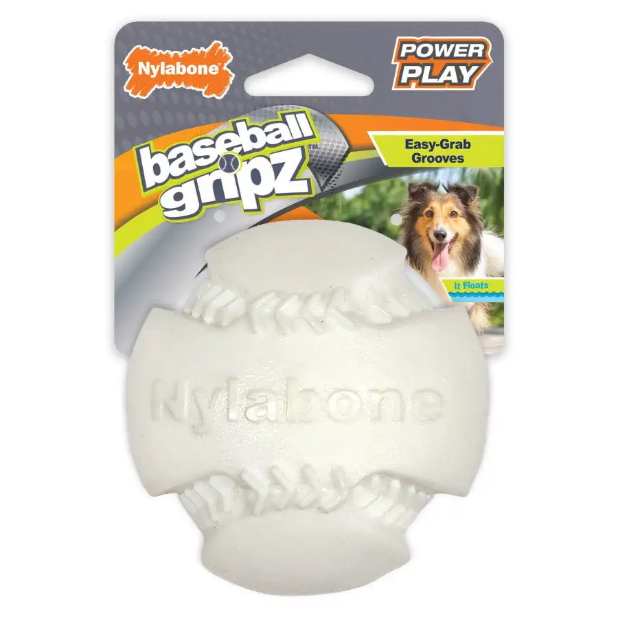 Nylabone Power Play Dog Baseball Gripz One Size 1 ct